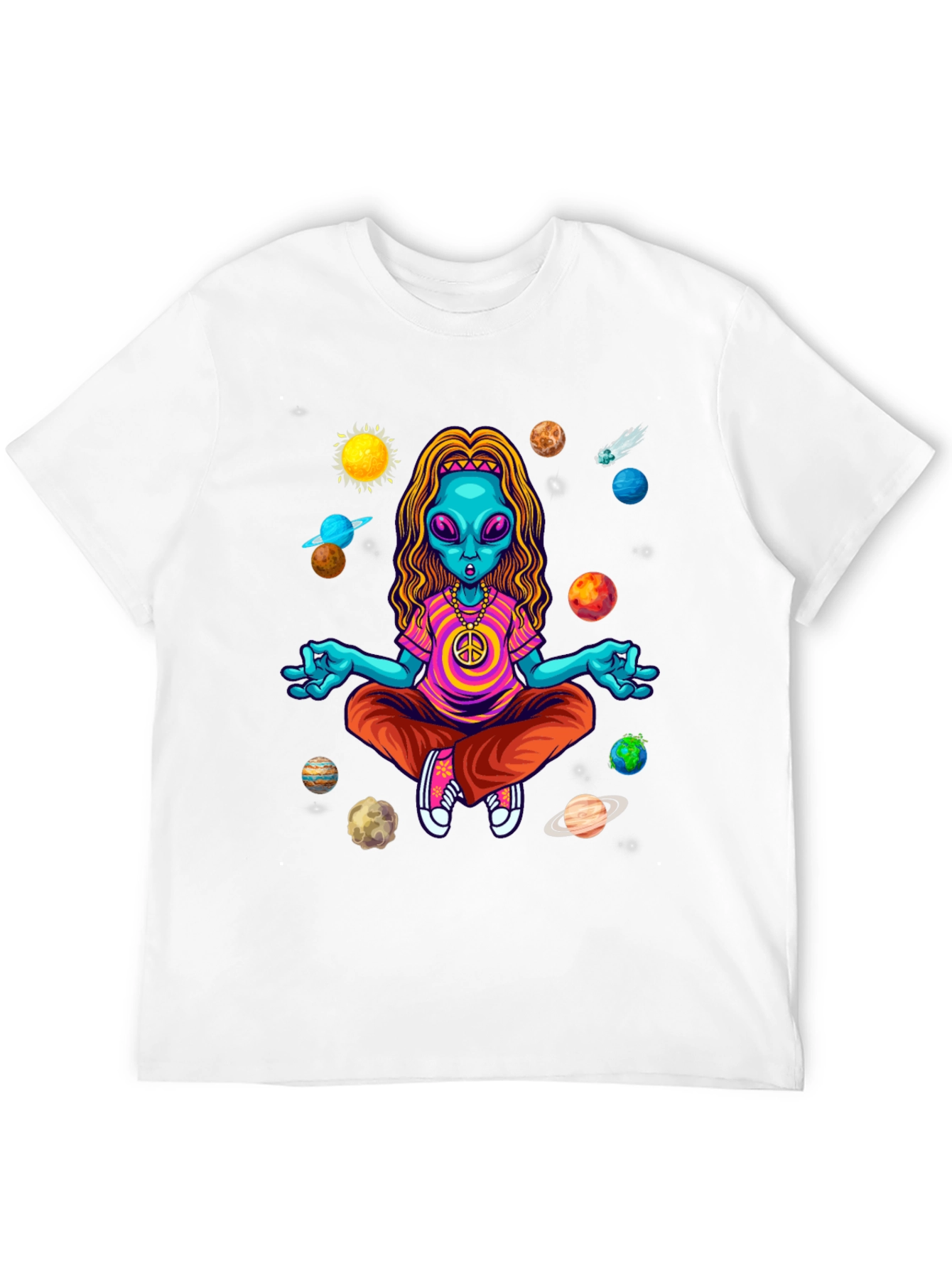 Zen Alien T-Shirt - Galactic Peace
