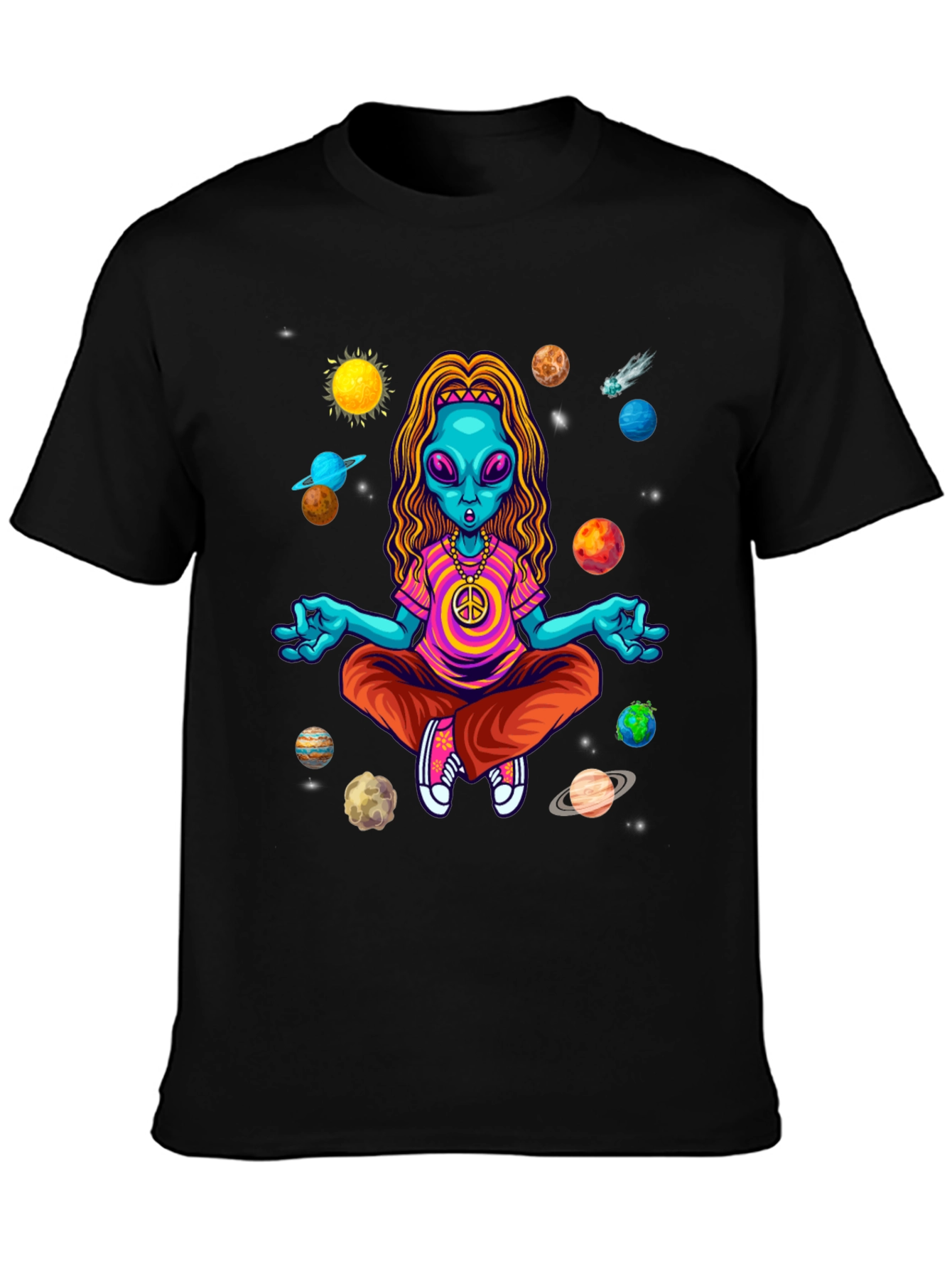 Zen Alien T-Shirt - Galactic Peace