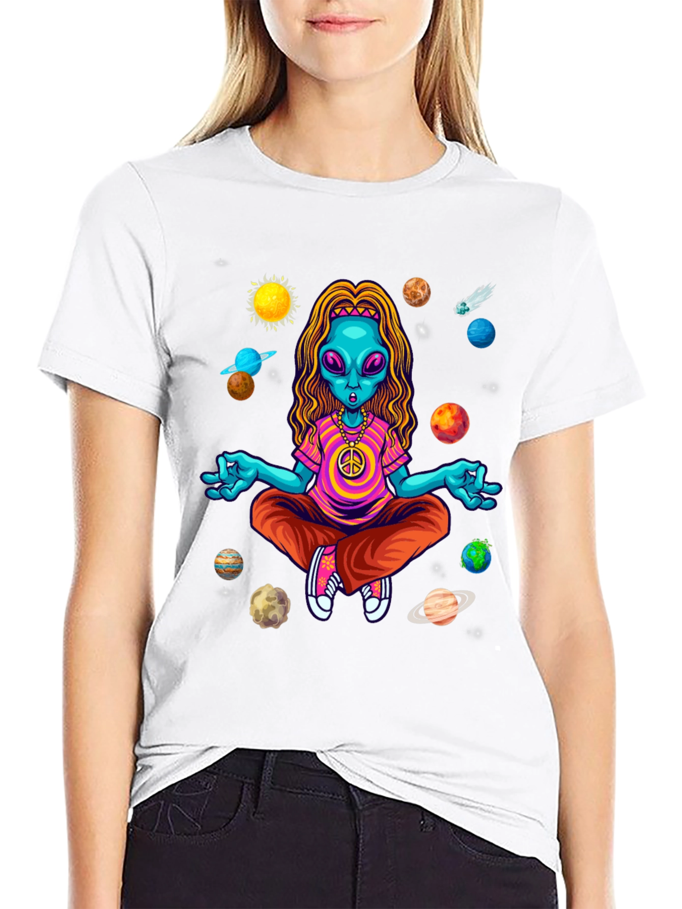 Zen Alien T-Shirt - Galactic Peace