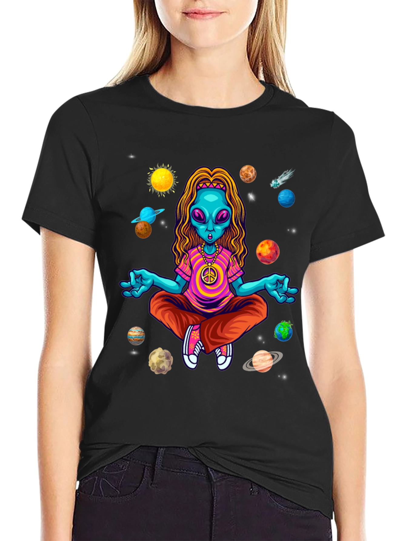 Zen Alien T-Shirt - Galactic Peace