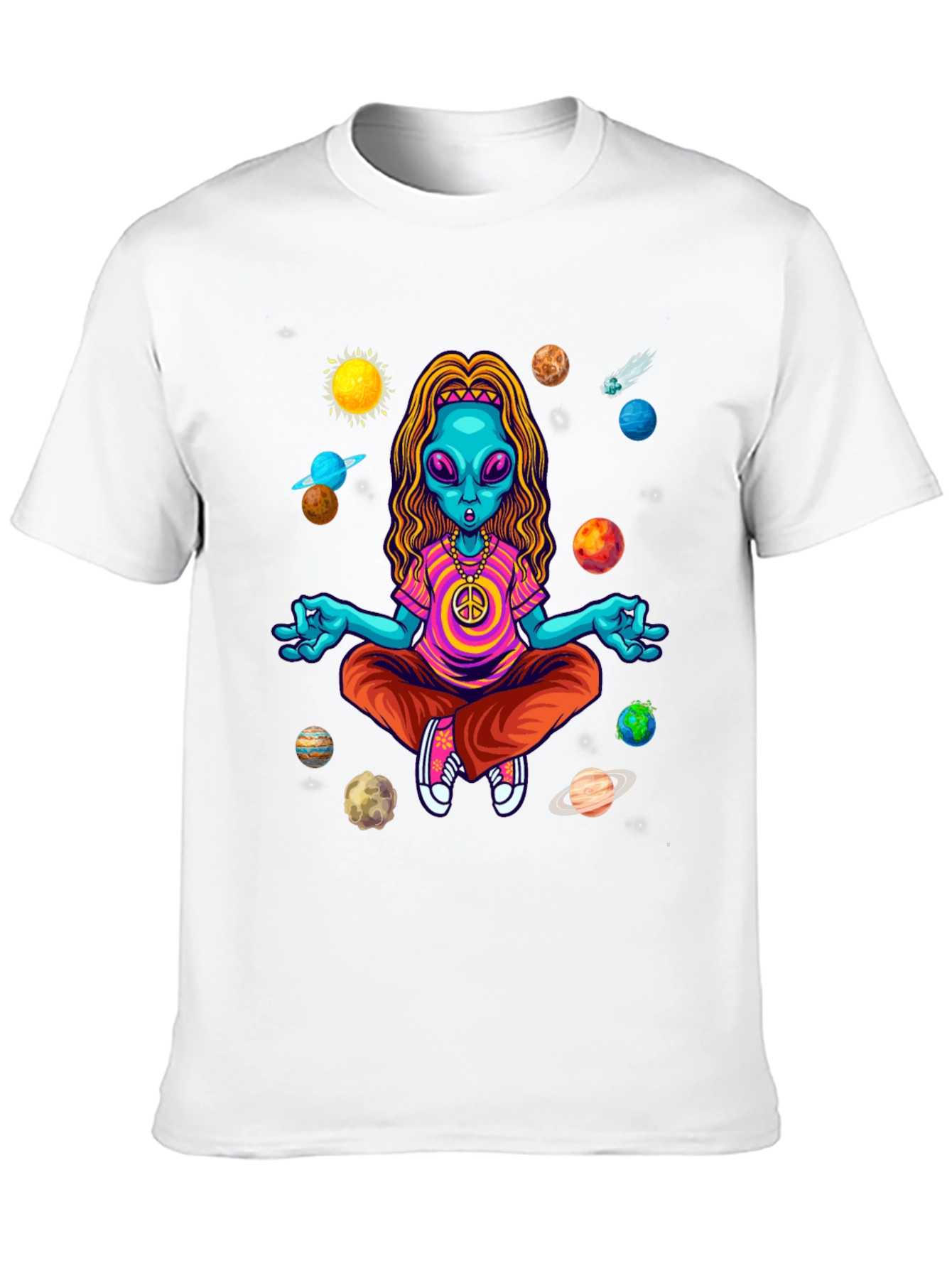Zen Alien T-Shirt - Galactic Peace