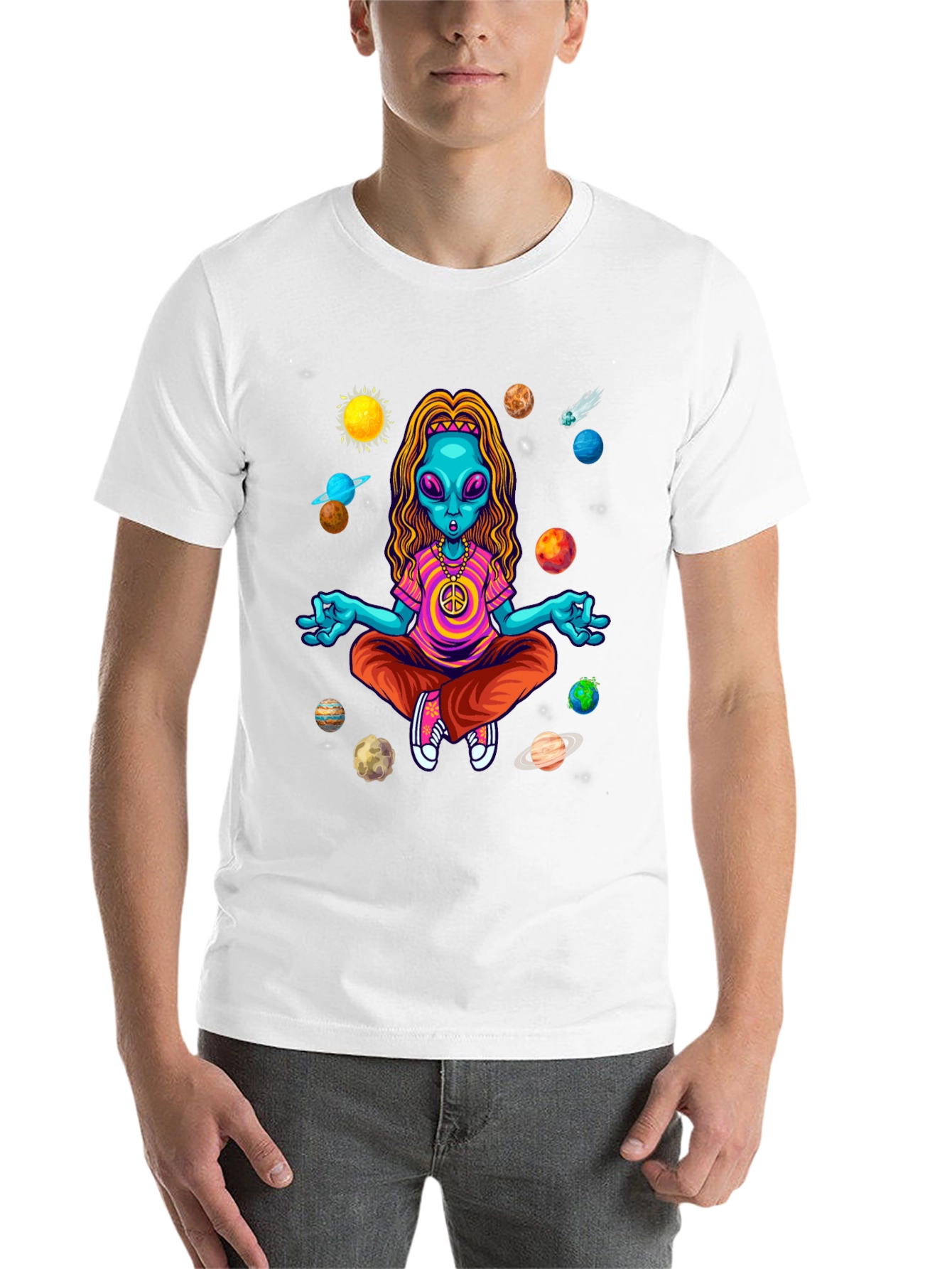 Zen Alien T-Shirt - Galactic Peace