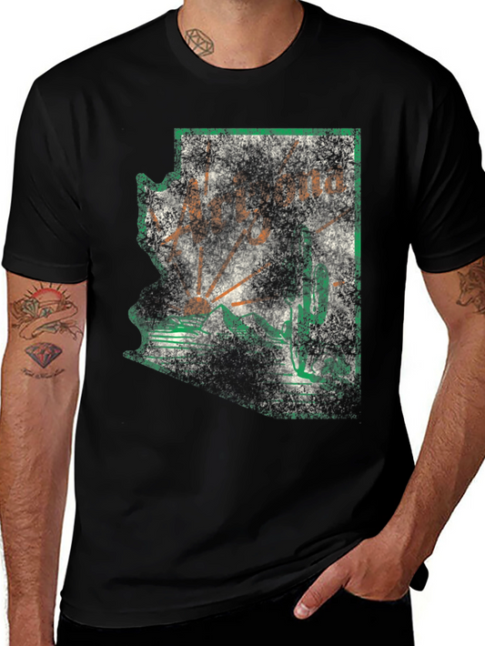 Arizona Graphic Tee - Distressed State Outline