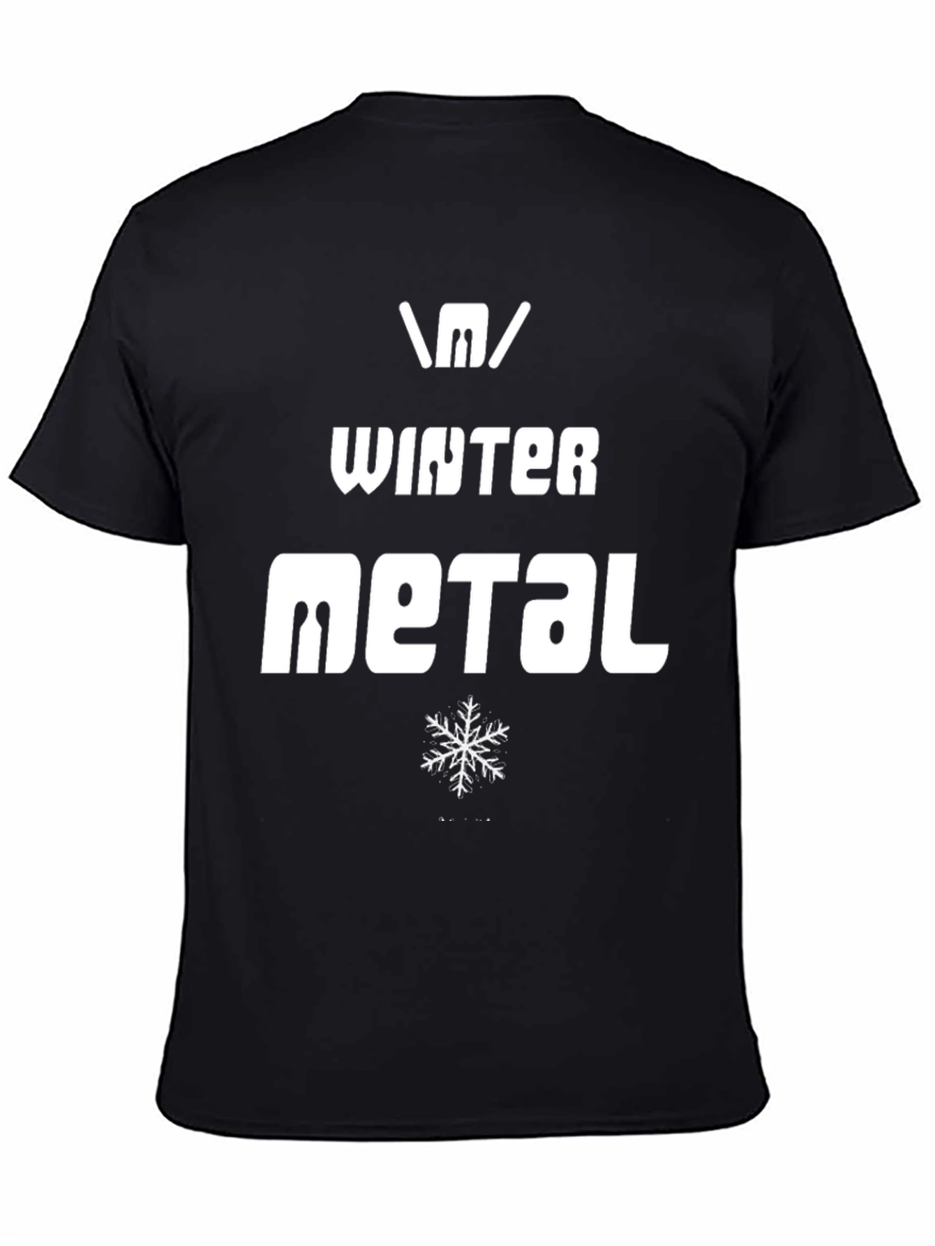 Winter Metal Graphic T-Shirt - Black