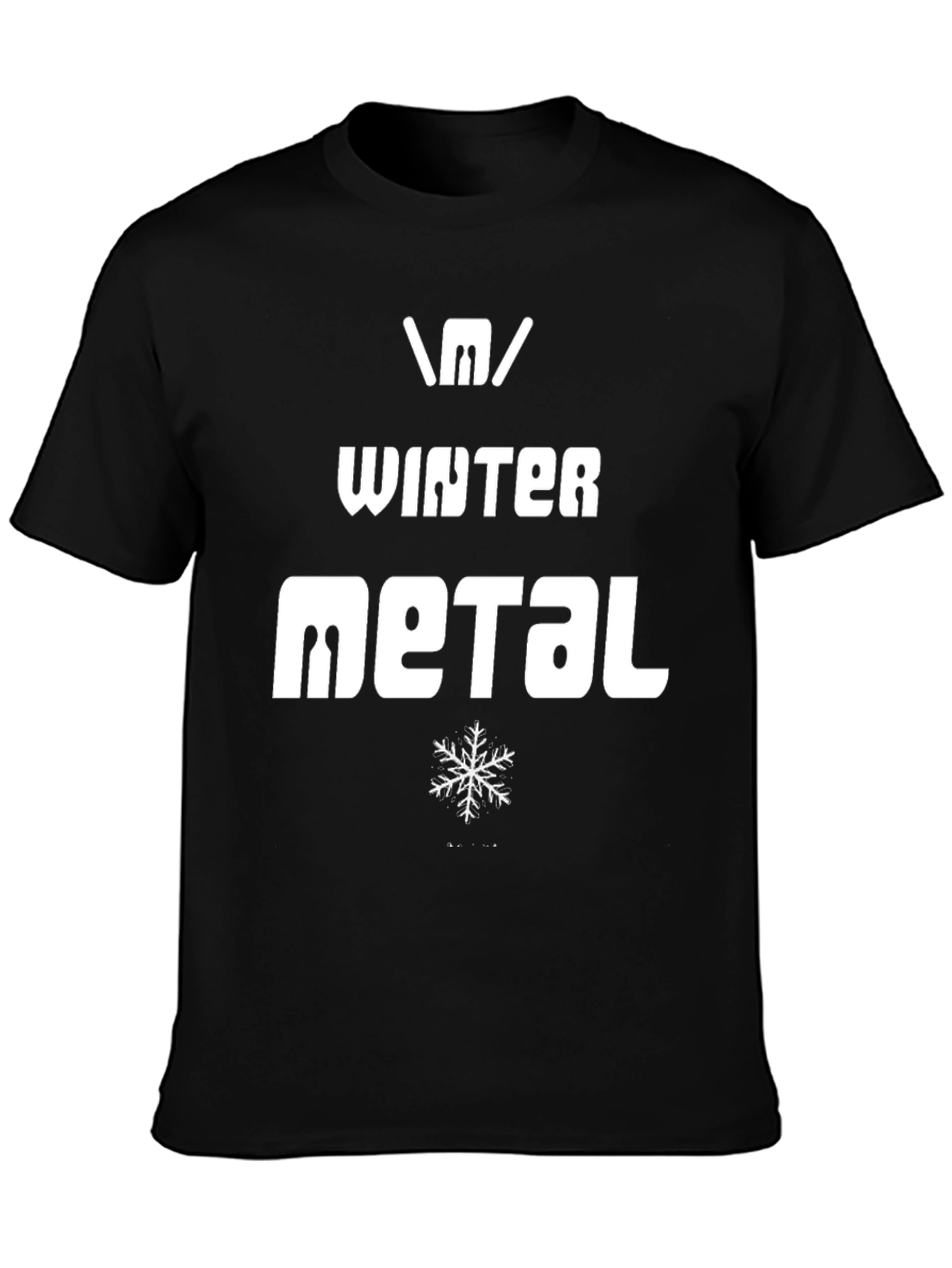 Winter Metal Graphic T-Shirt - Black