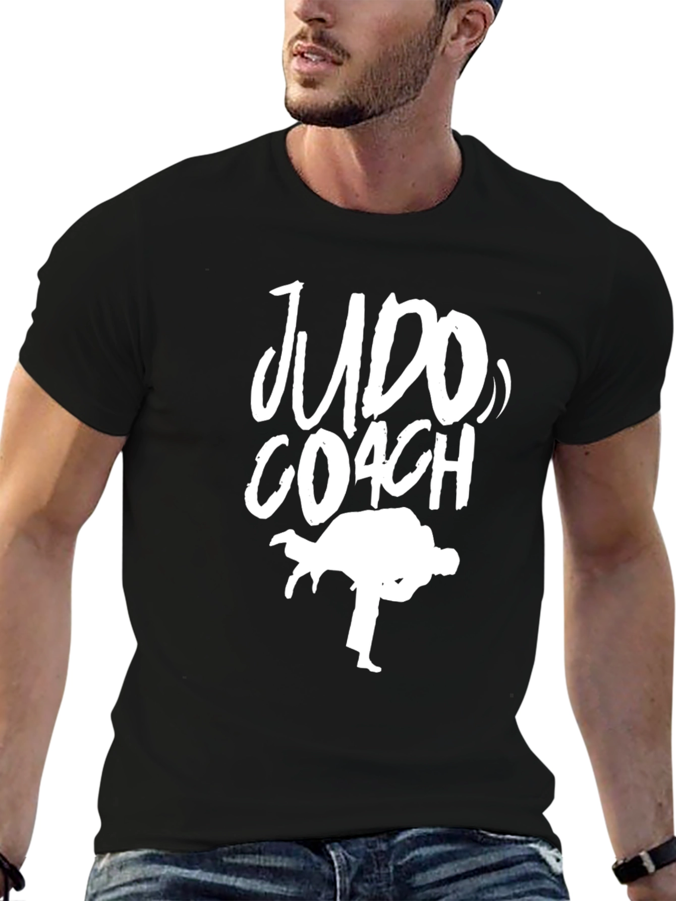 Judo Coach Graphic T-Shirt - Martial Arts Training Tee
