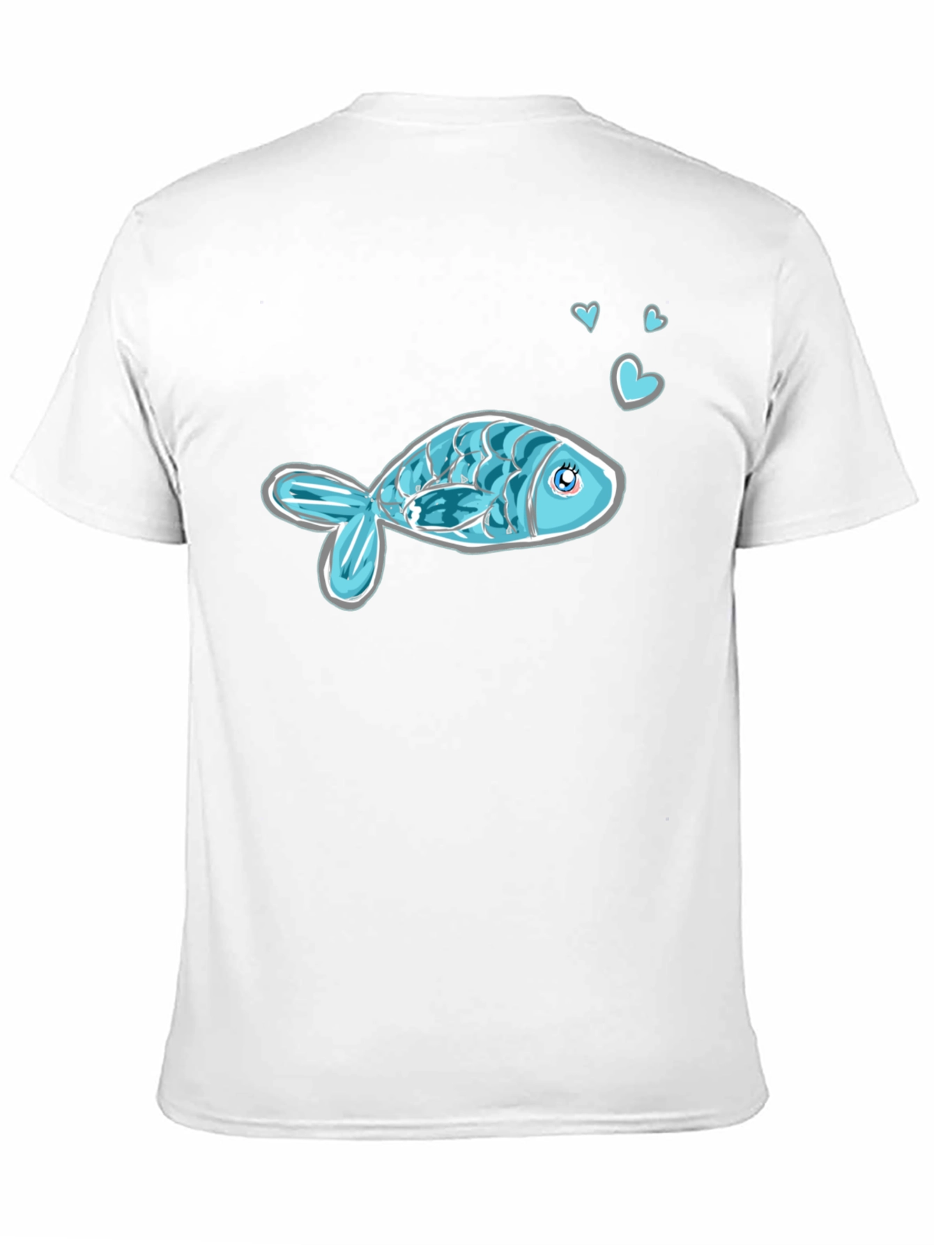 Cute Fish Graphic Tee - Black Casual Shirt
