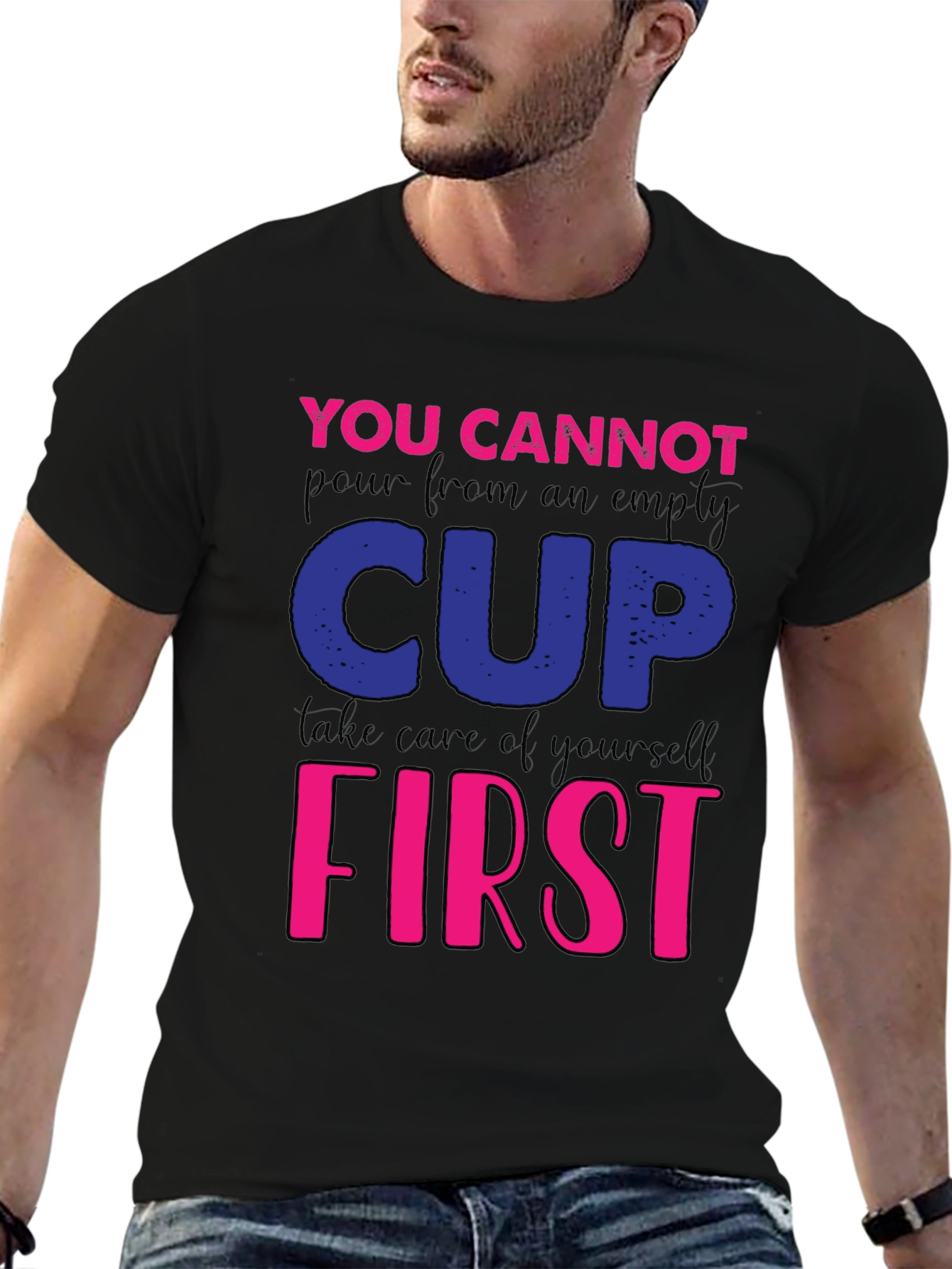 Motivational Empty Cup Graphic Tee