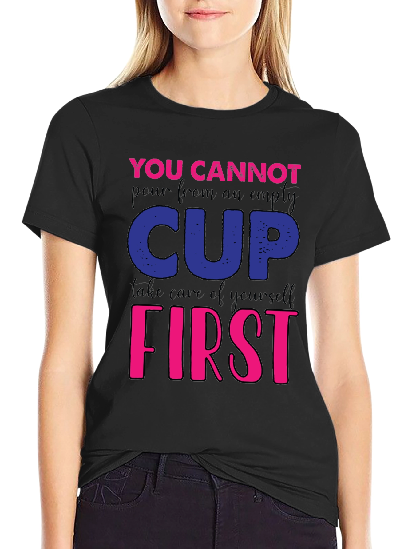 Motivational Empty Cup Graphic Tee