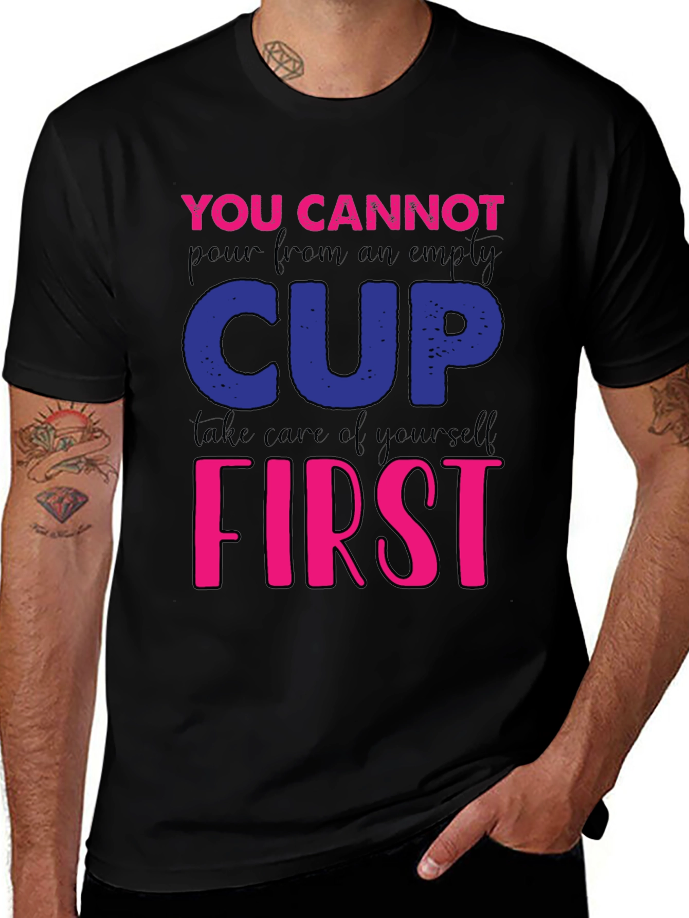 Motivational Empty Cup Graphic Tee