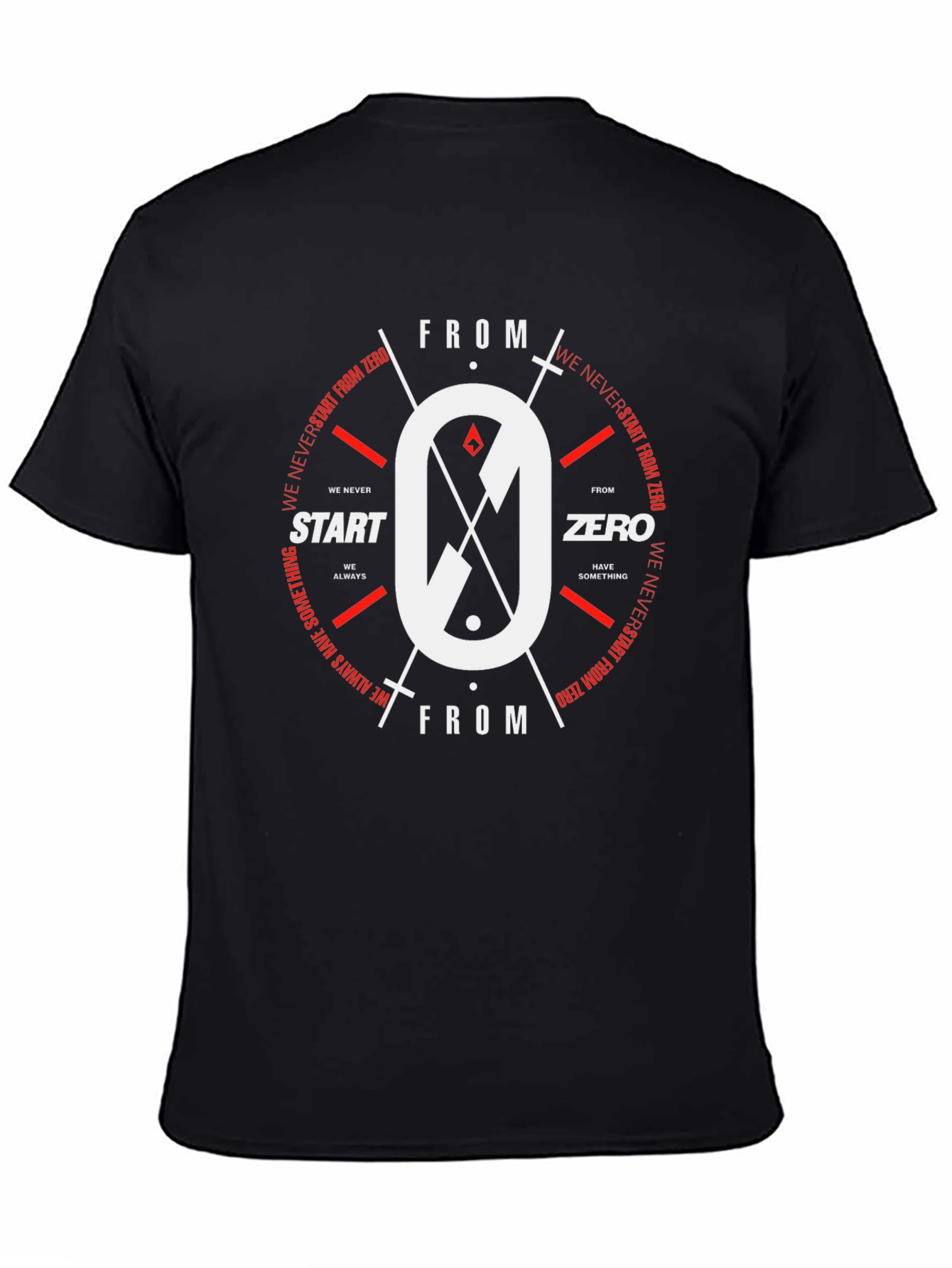 Zero Graphic Print Black T-Shirt