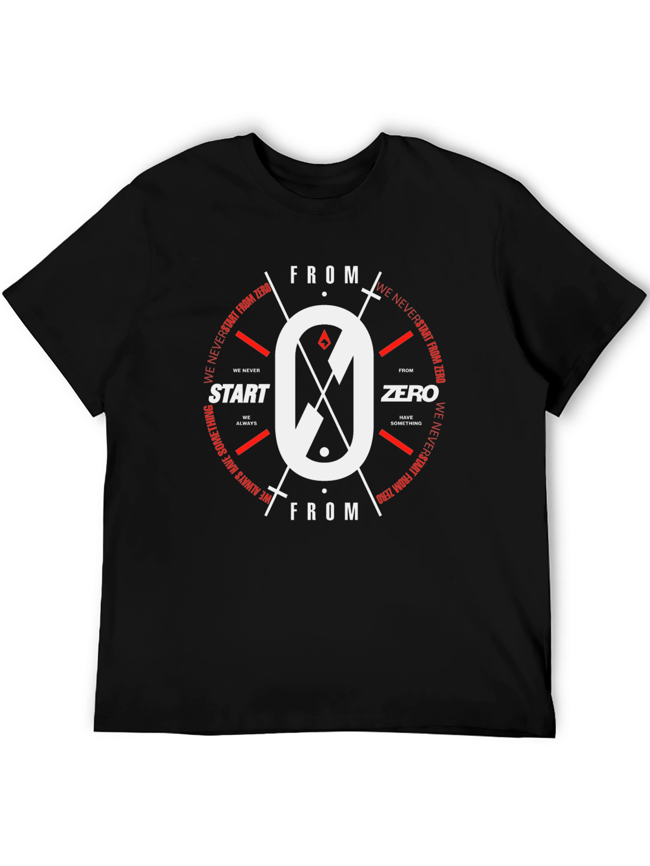 Zero Graphic Print Black T-Shirt