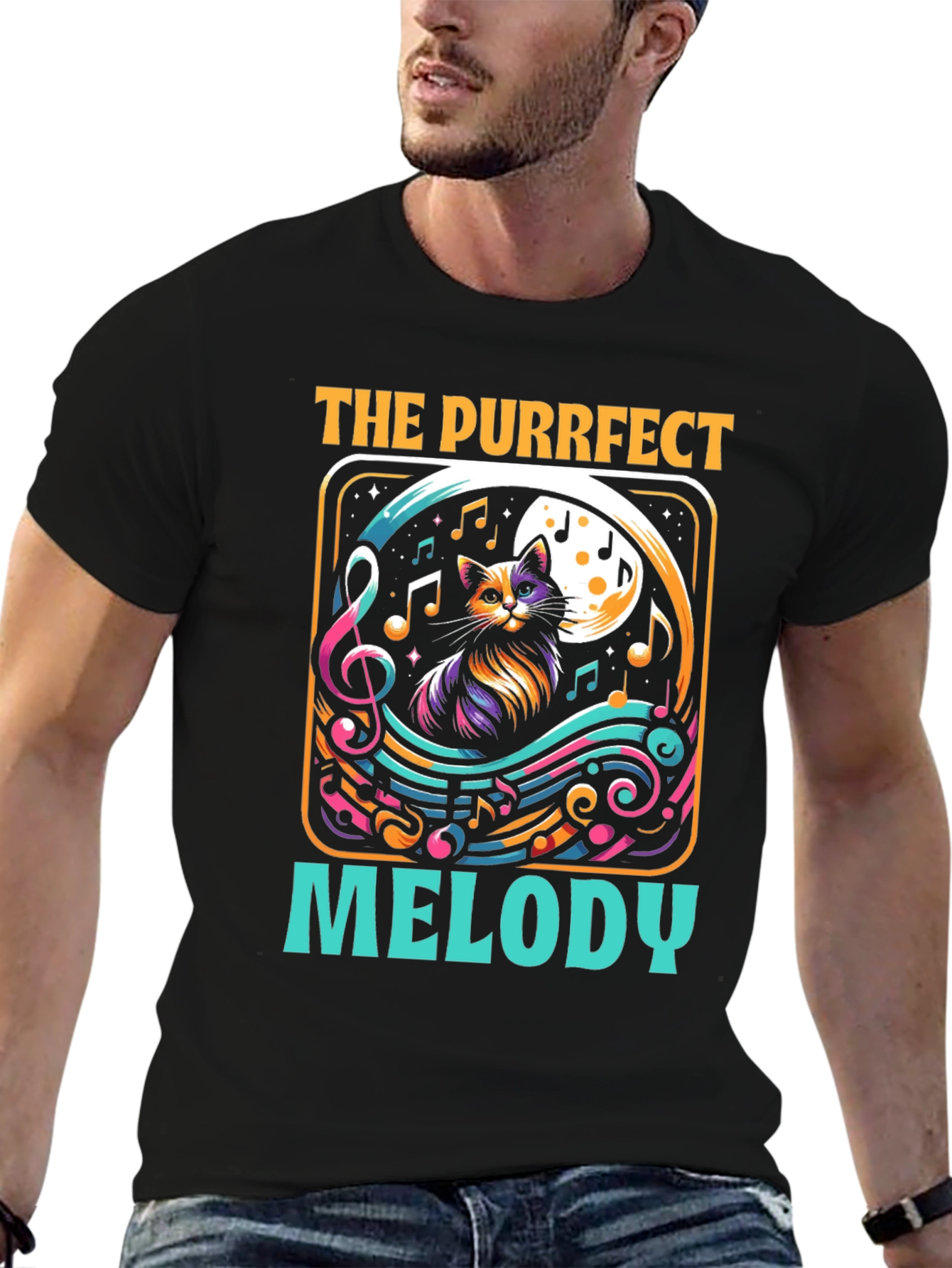 Purrfect Melody Cat Music T-Shirt