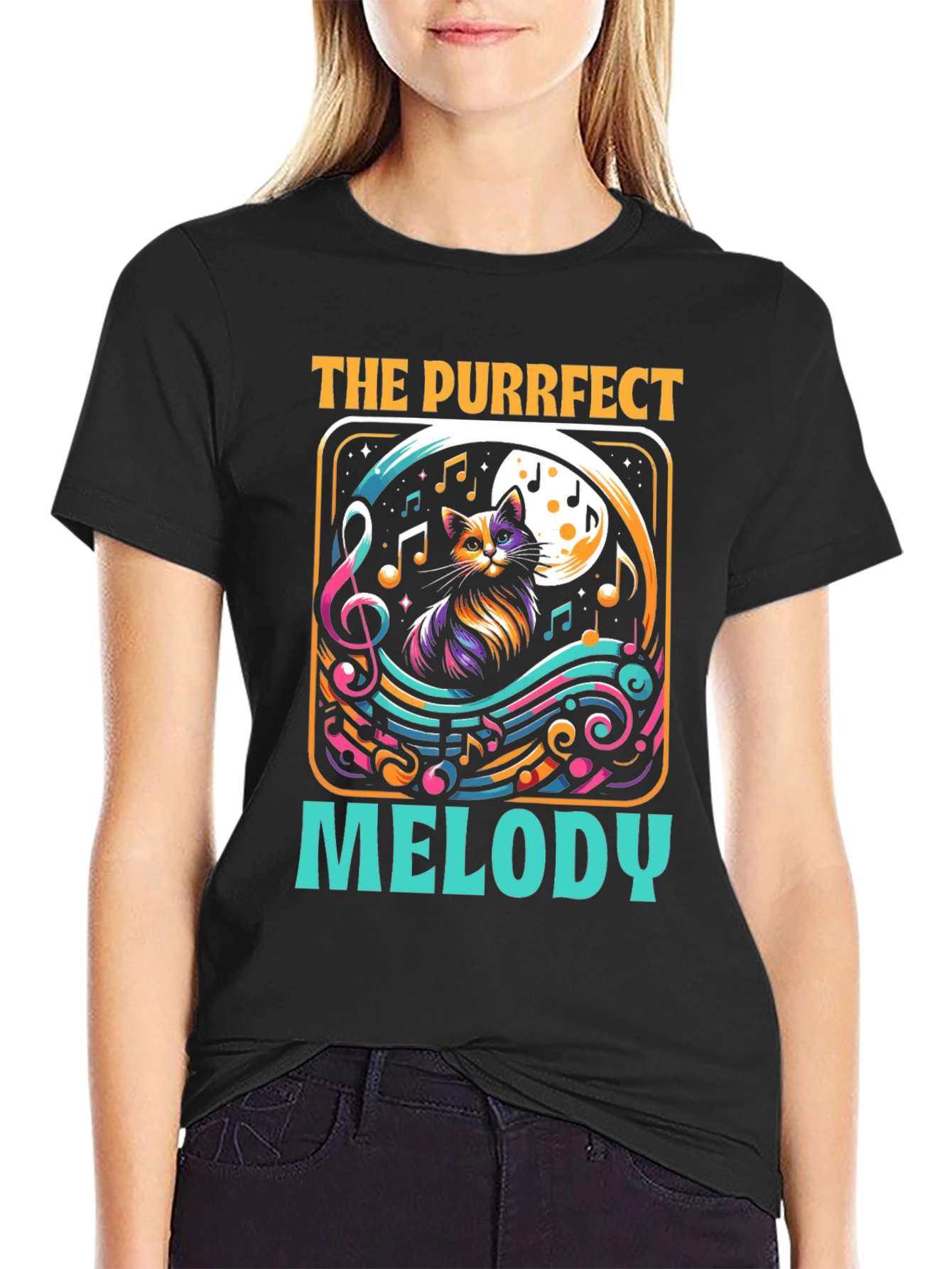 Purrfect Melody Cat Music T-Shirt