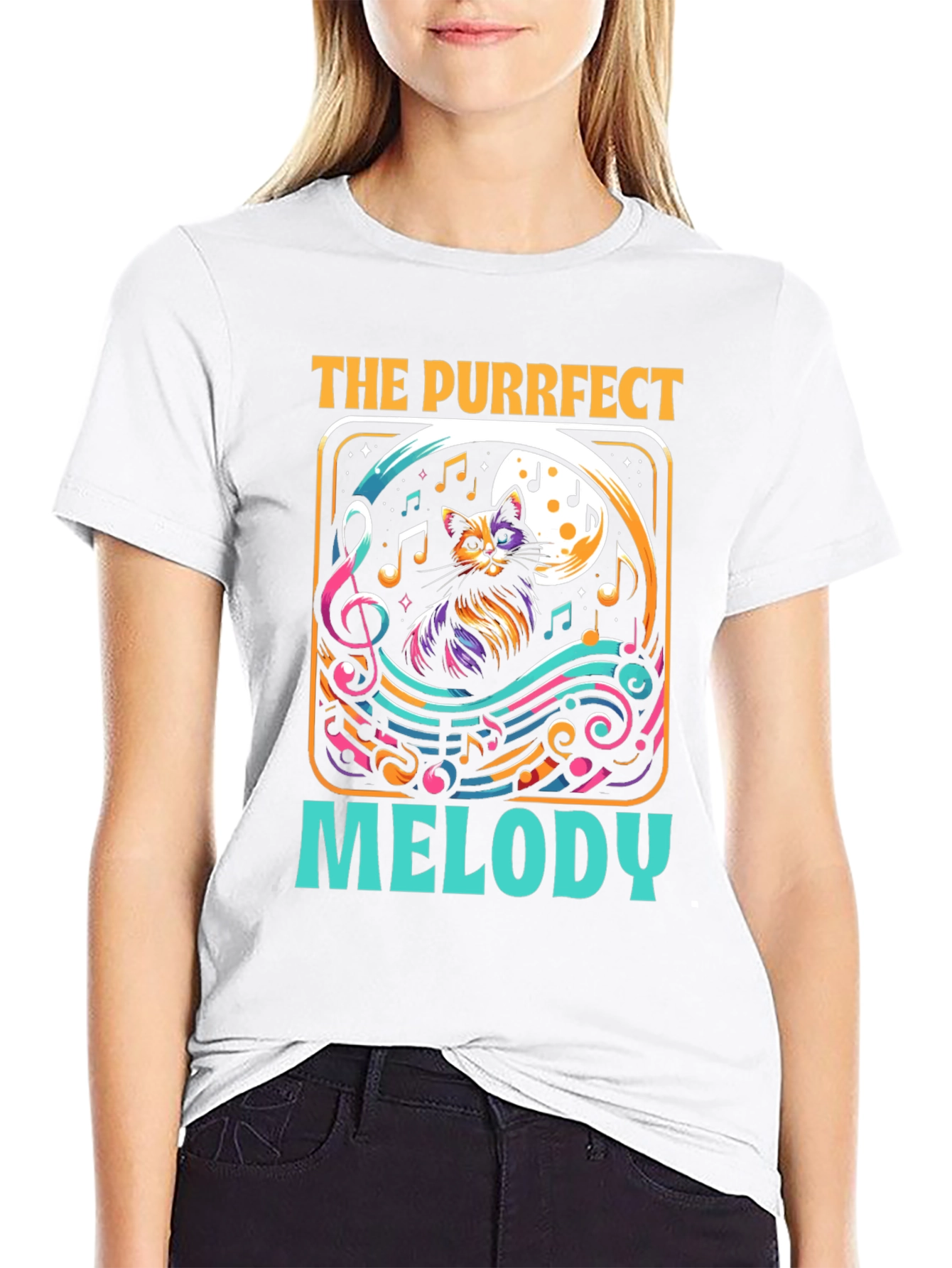 Purrfect Melody Cat Music T-Shirt