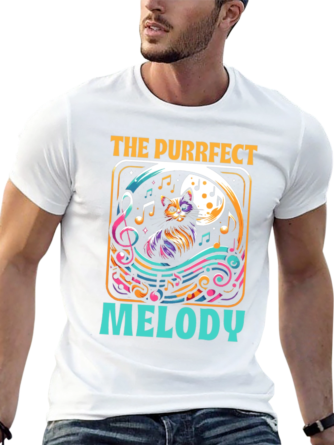Purrfect Melody Cat Music T-Shirt