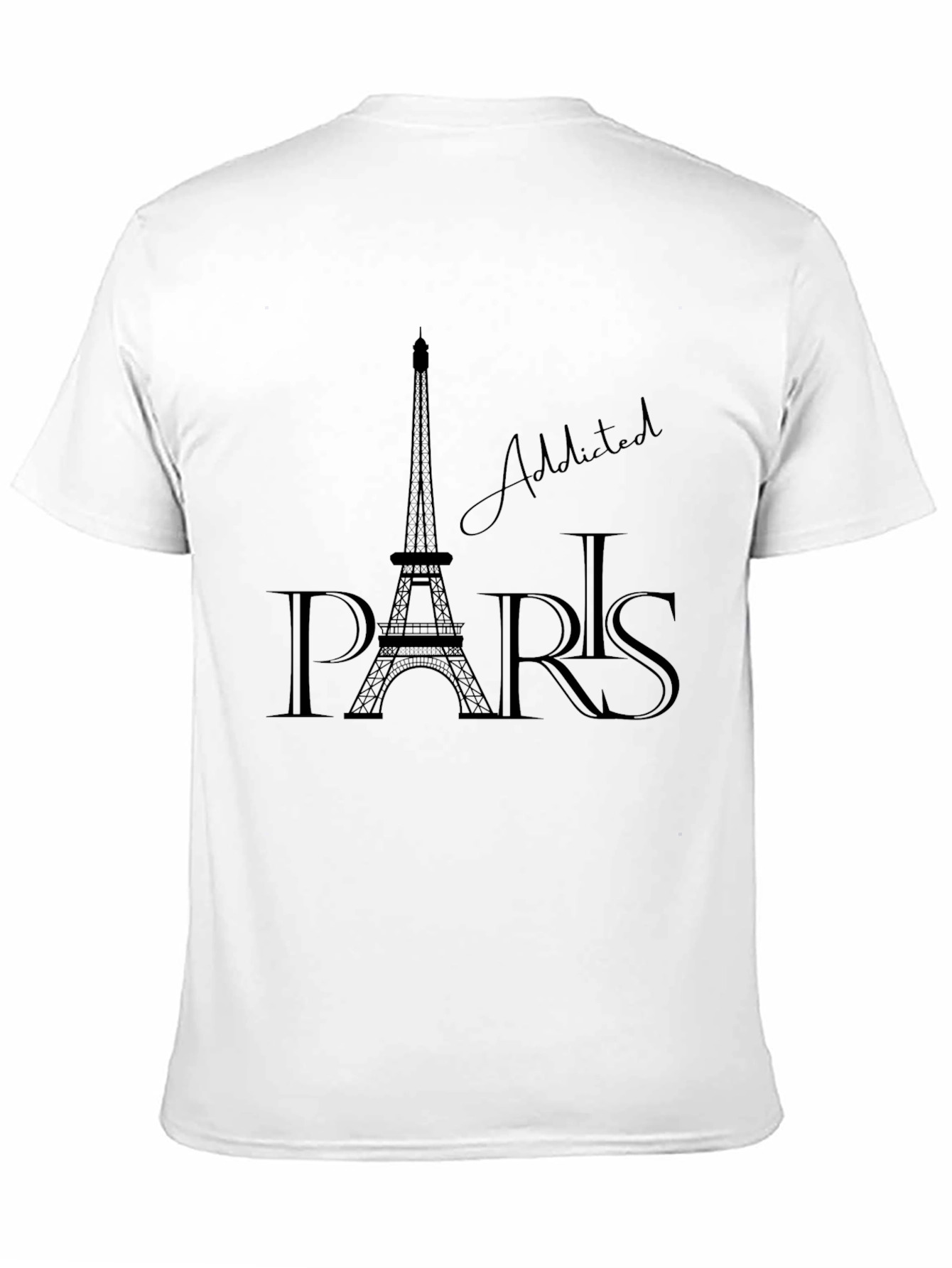 Paris Addicted Graphic T-Shirt - Black