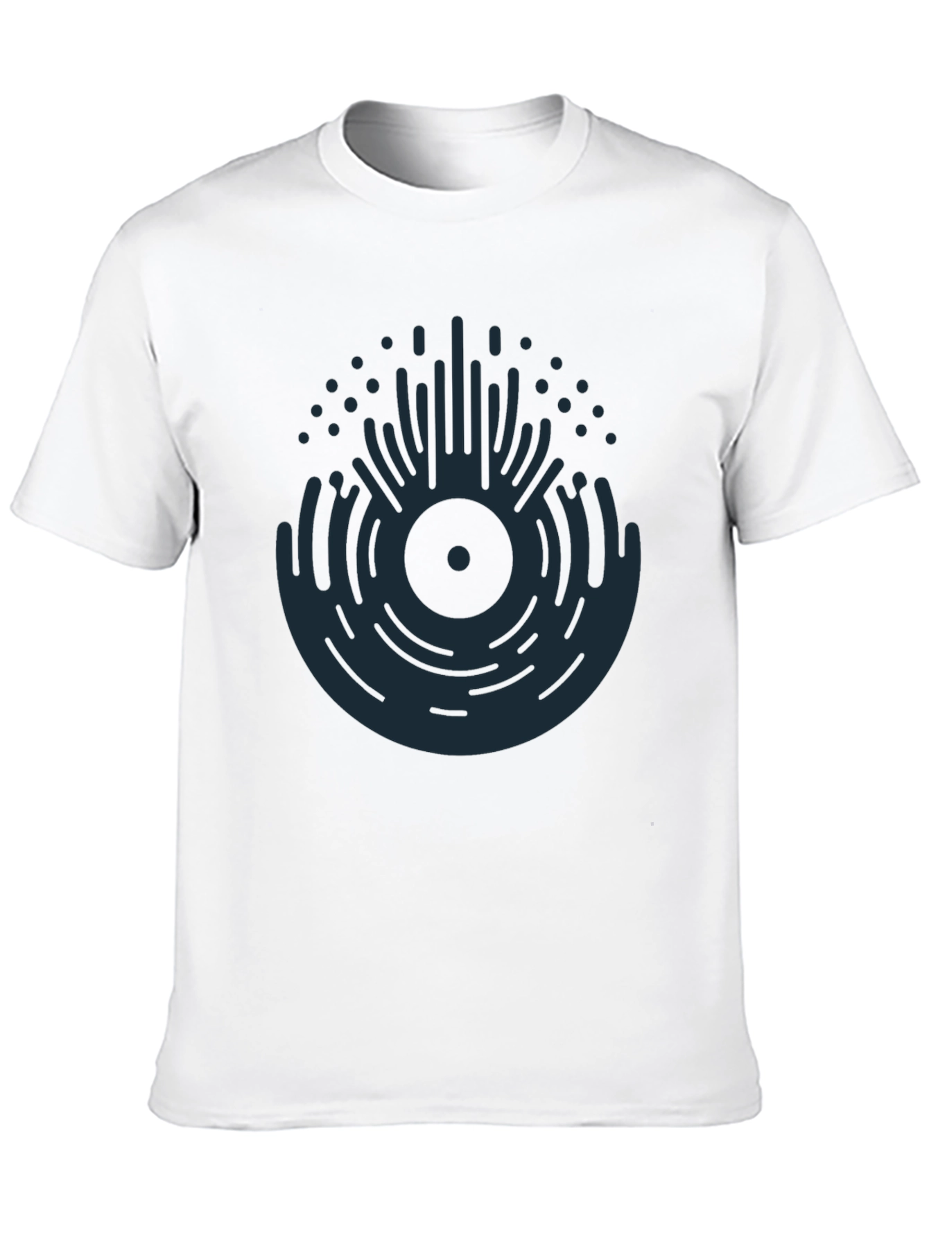 Abstract Vinyl Record Graphic T-Shirt
