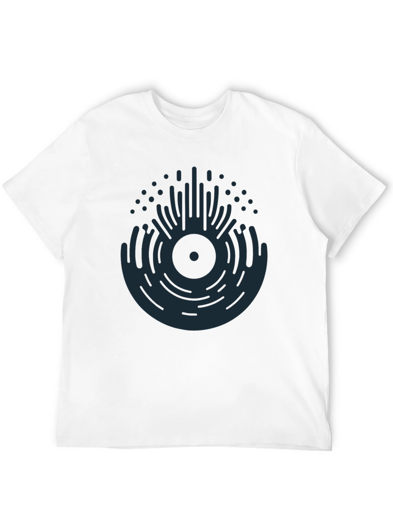 Abstract Vinyl Record Graphic T-Shirt