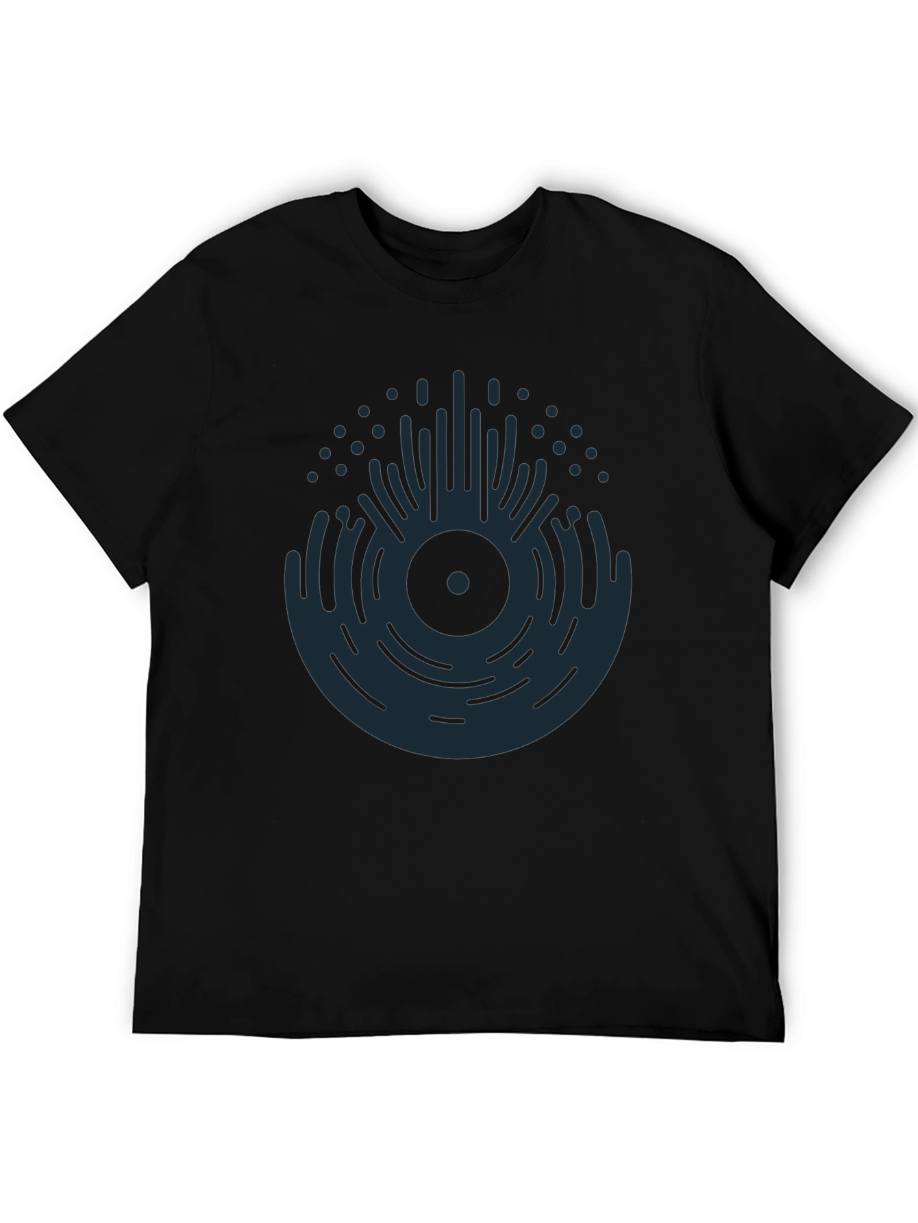 Abstract Vinyl Record Graphic T-Shirt