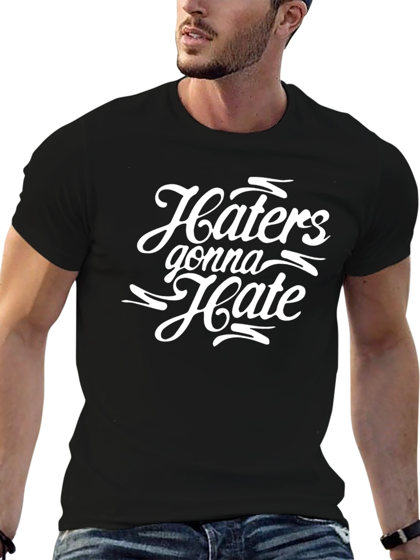 Haters Gonna Hate Graphic Tee - Black