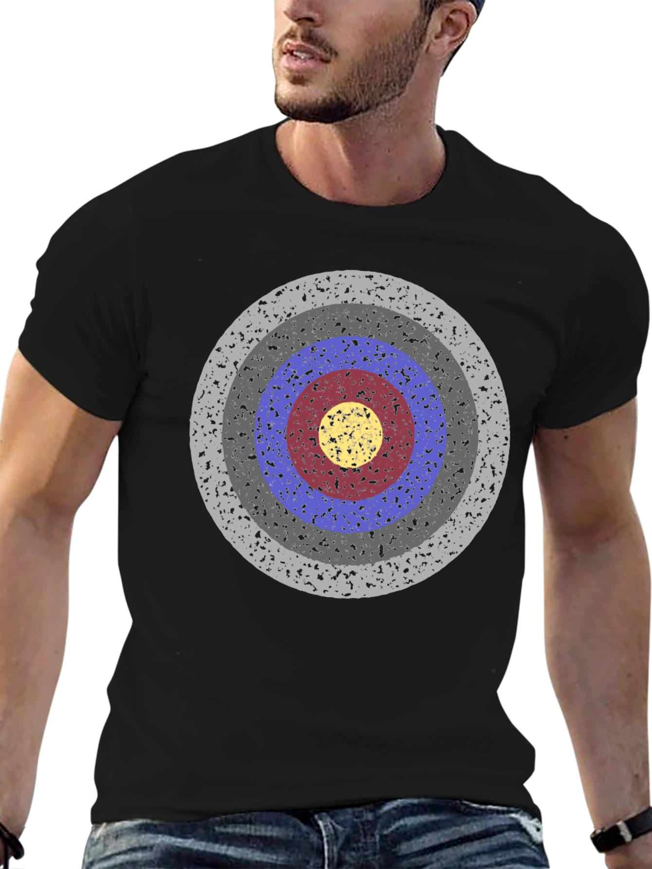 Target Graphic Tee - Black Cotton Casual Shirt