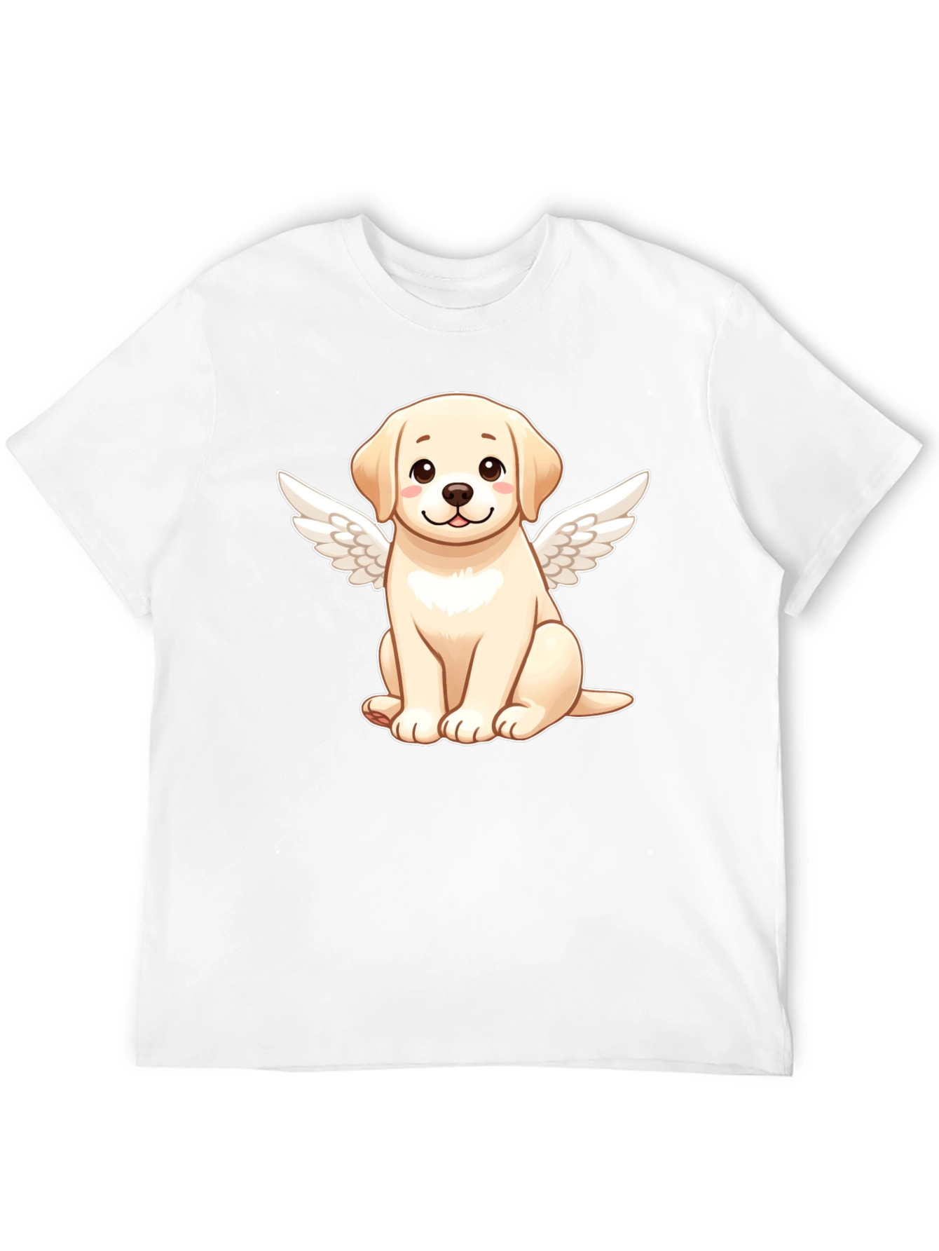 Angel Dog Graphic Black T-Shirt