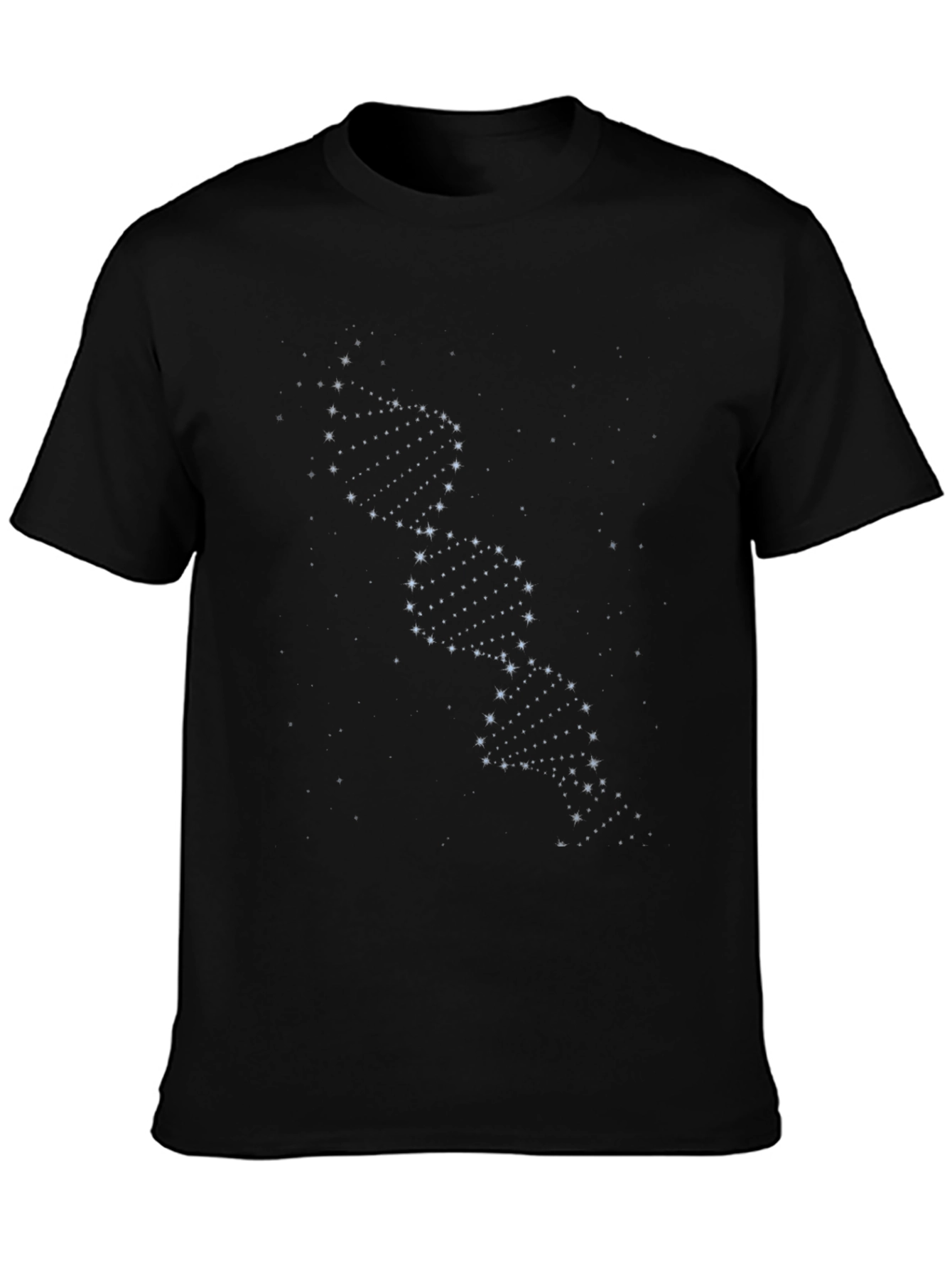Starry Night DNA Graphic Tee - Black Crew Neck
