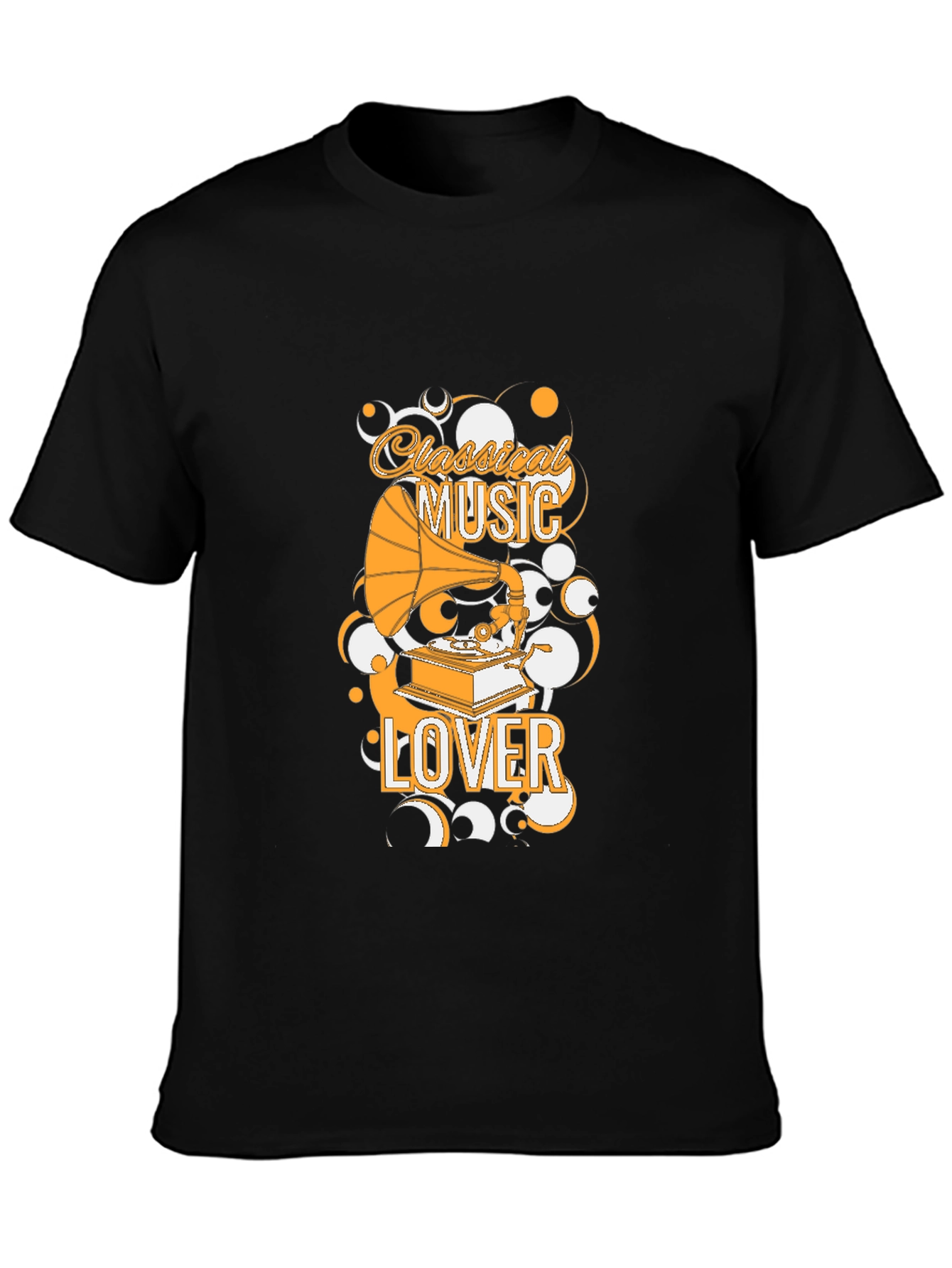 Classical Music Lover Black Graphic Tee