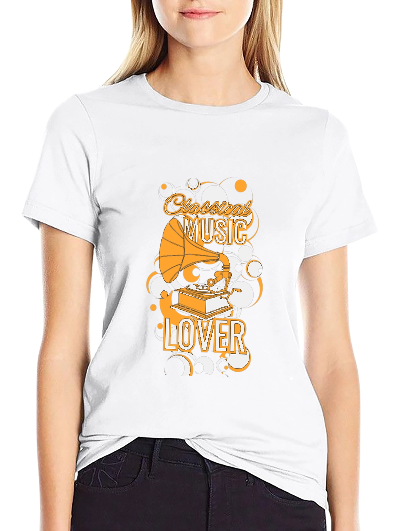 Classical Music Lover Black Graphic Tee