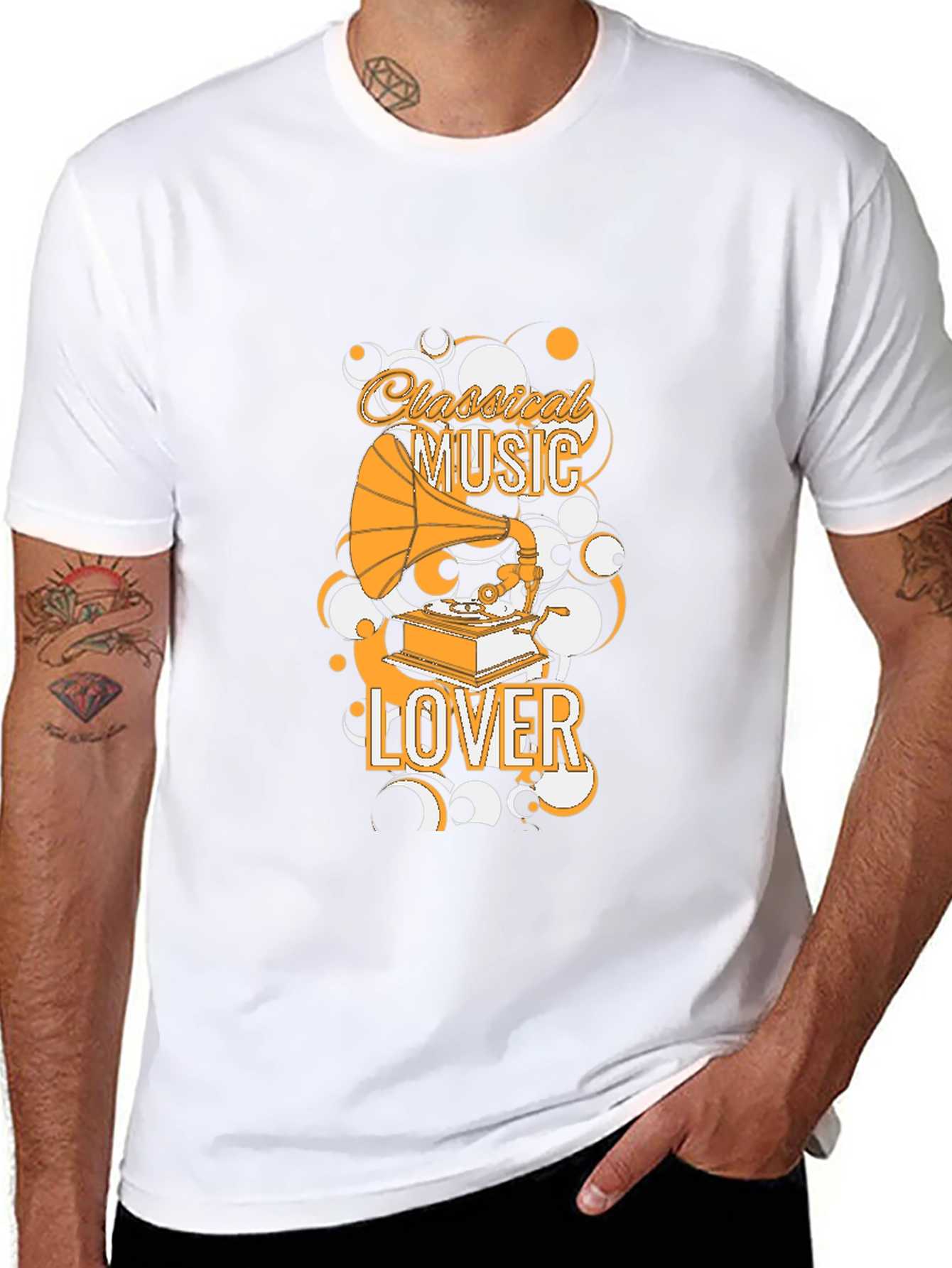 Classical Music Lover Black Graphic Tee