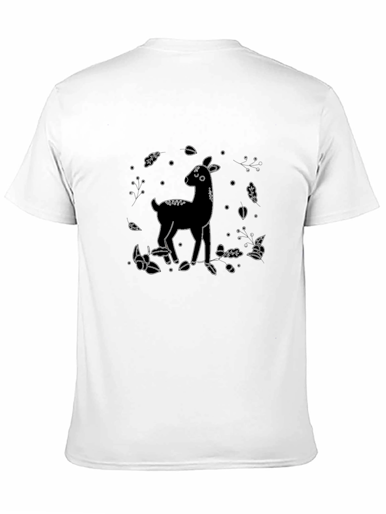 Deer Graphic Black T-Shirt