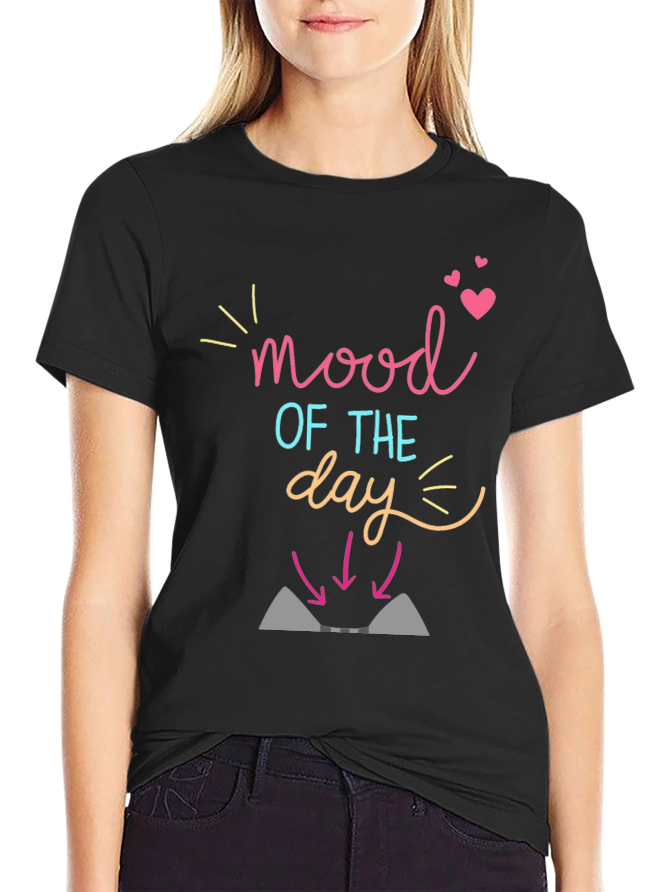 Mood of the Day Black Graphic Tee