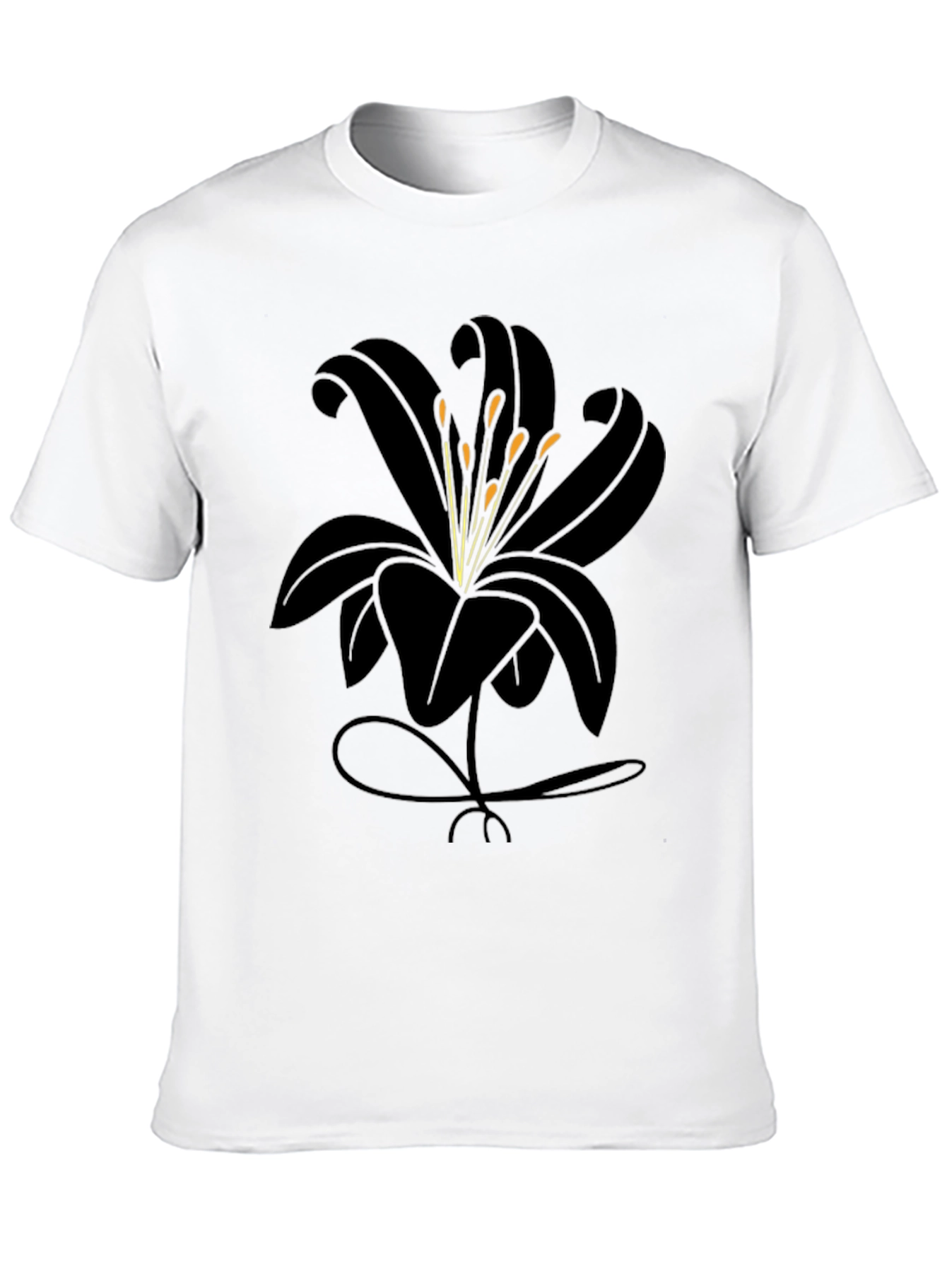 Black Lily Graphic Tee - Stylish Mens Casual Shirt