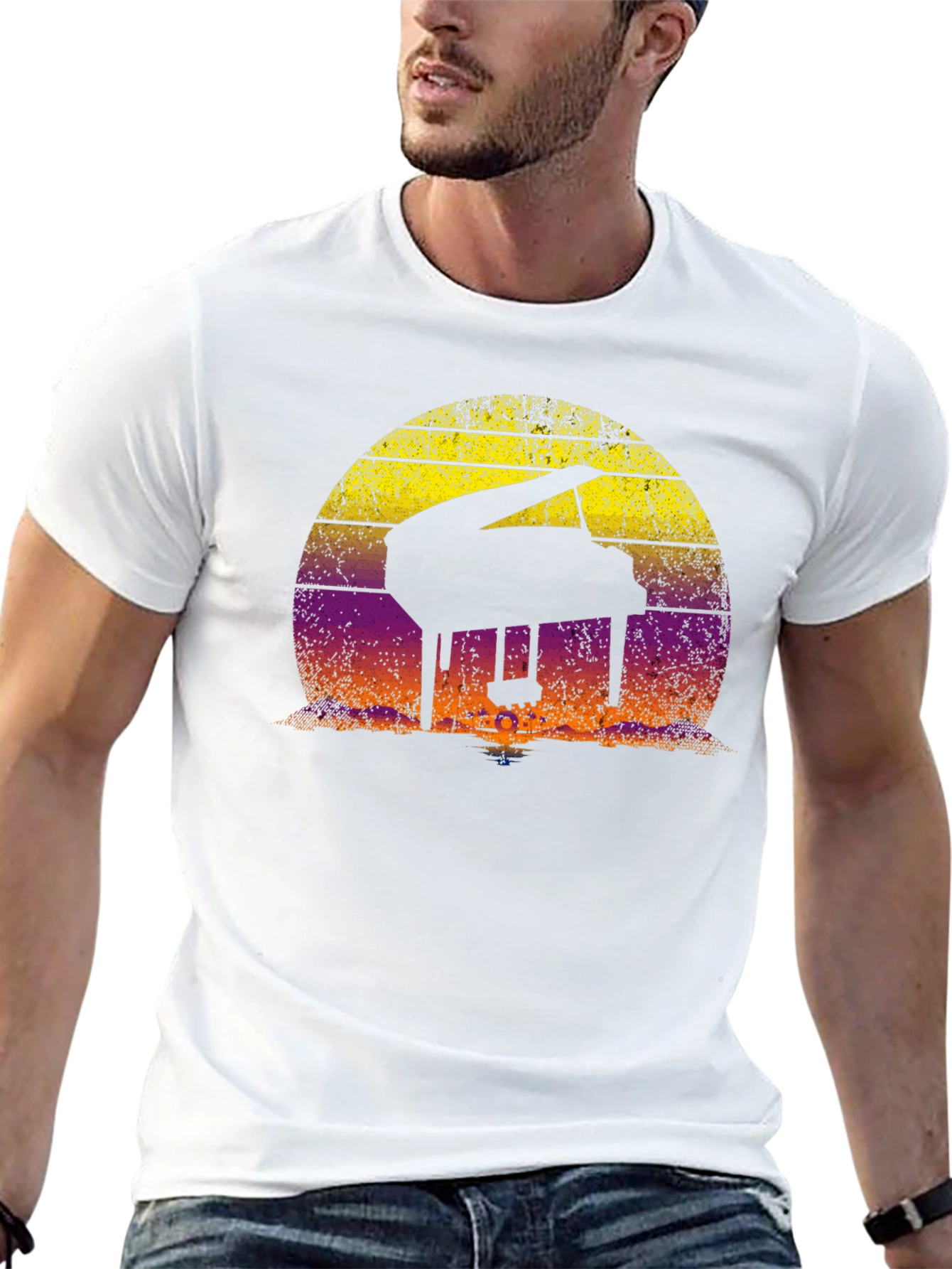 Sunset Piano Silhouette T-Shirt - Musical Graphic Tee