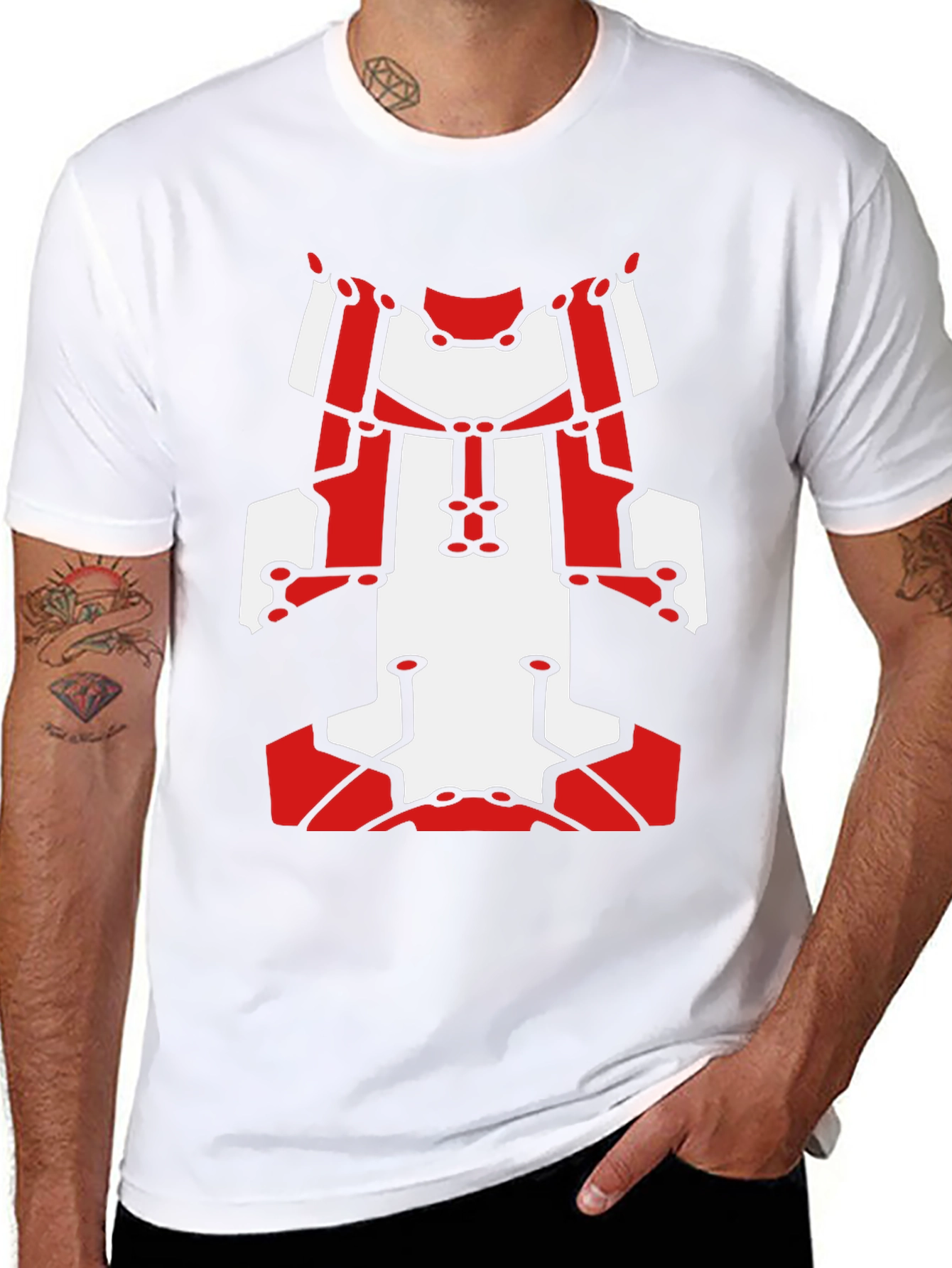 Abstract Robot Graphic T-Shirt
