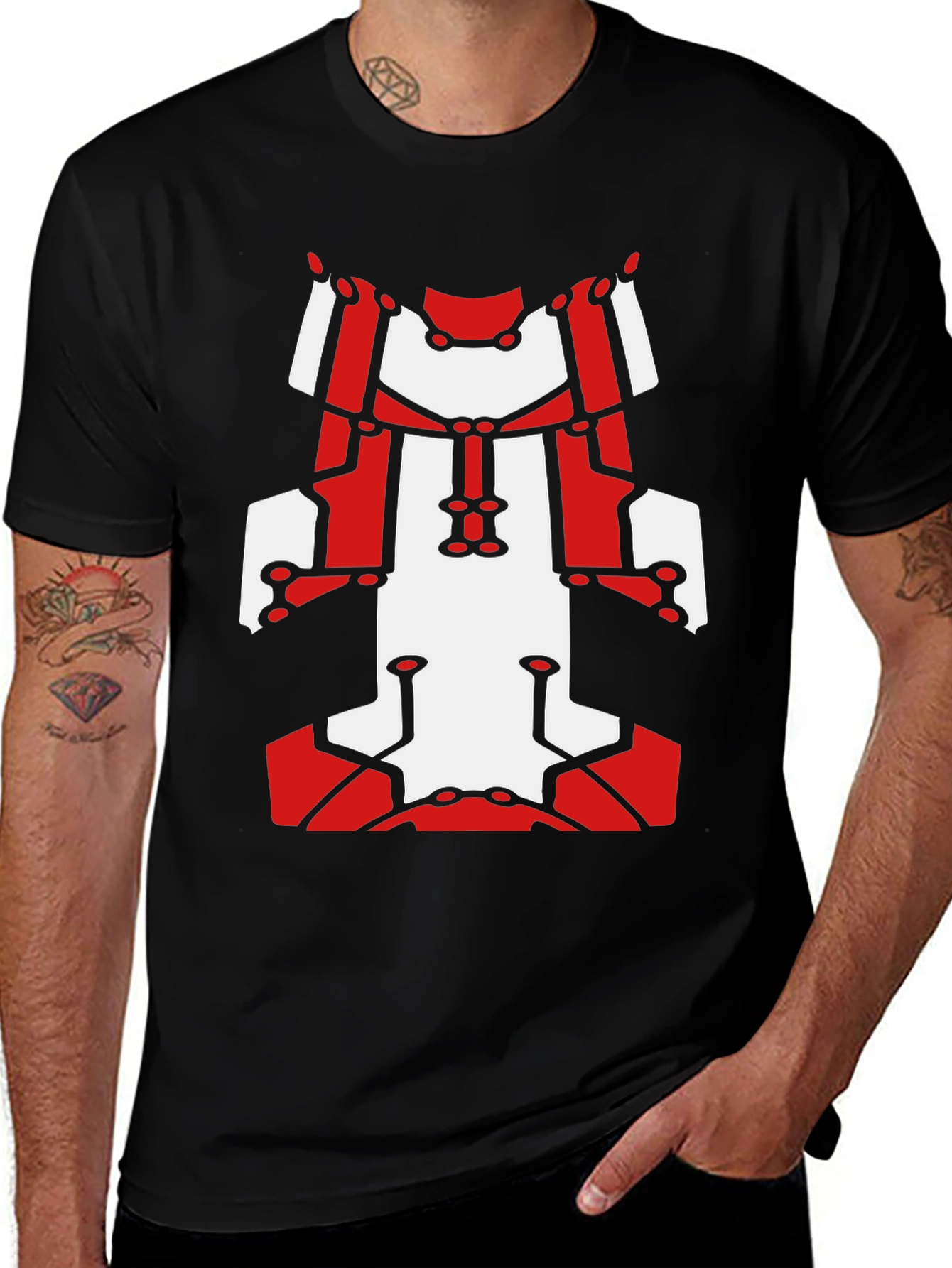 Abstract Robot Graphic T-Shirt