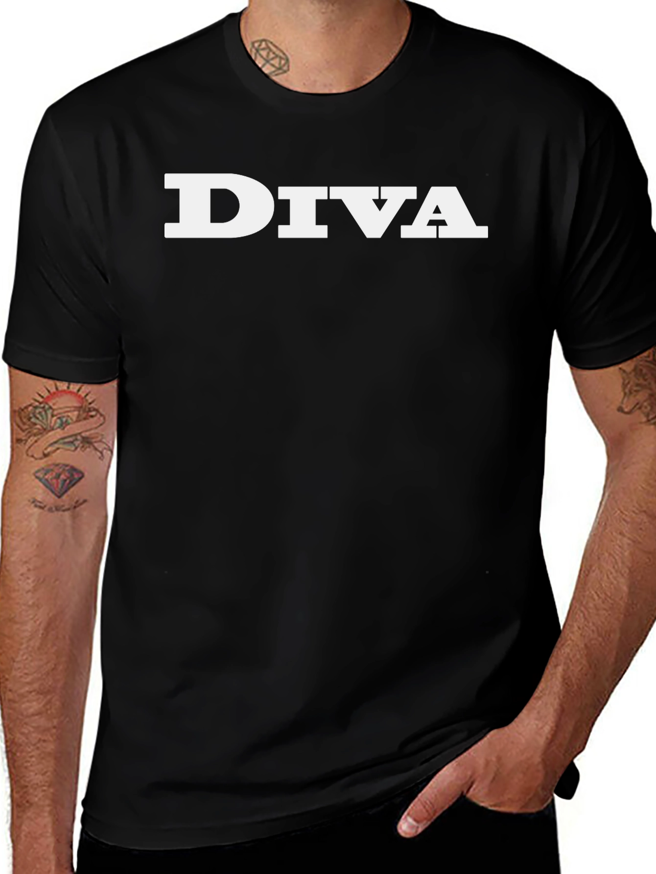 Diva Graphic Tee - Mens Black T-Shirt