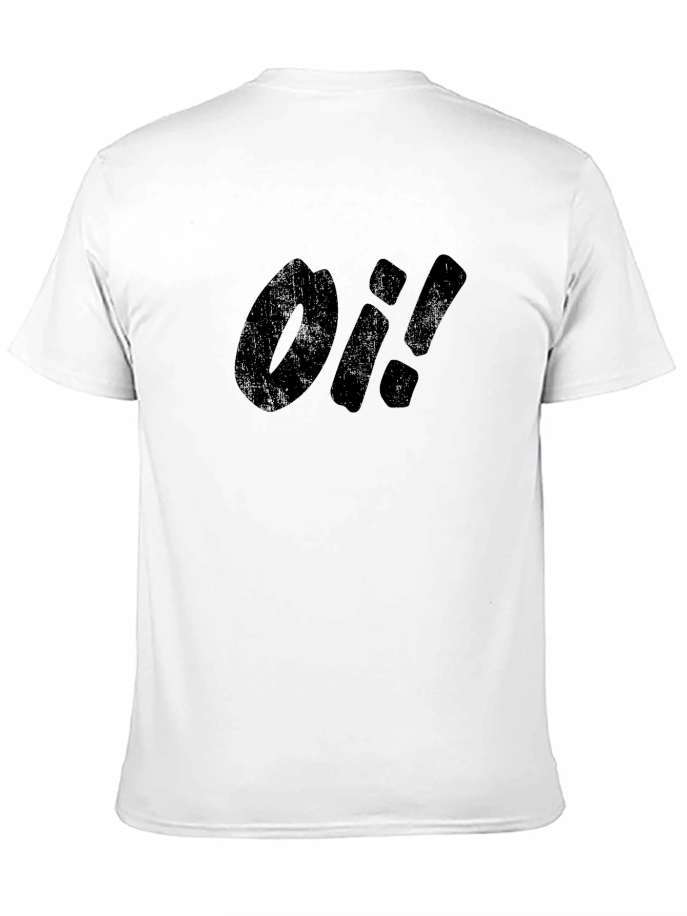 Oi! Graphic Tee - Black Cotton Casual T-Shirt