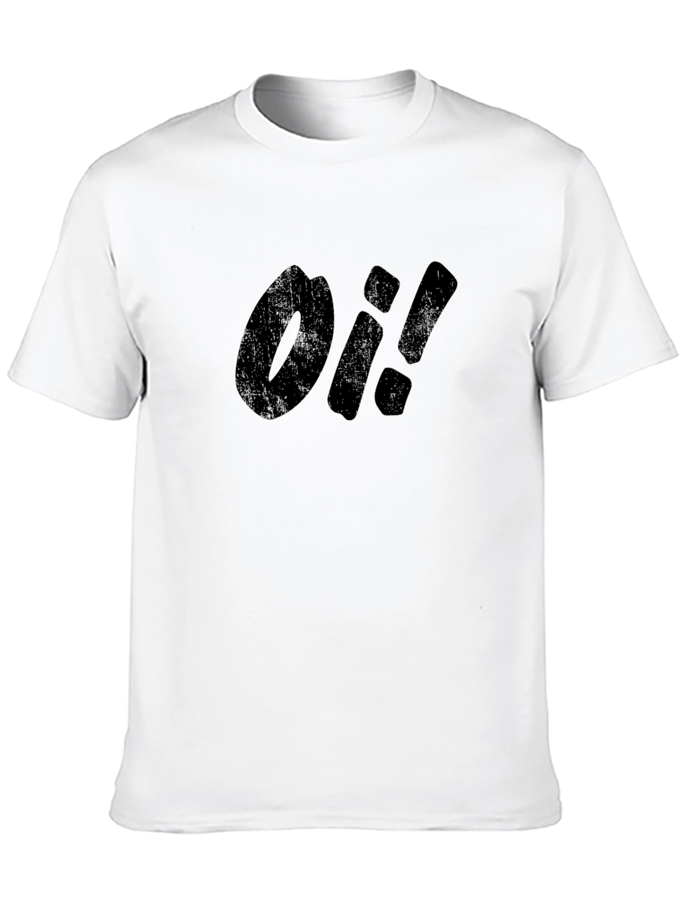 Oi! Graphic Tee - Black Cotton Casual T-Shirt