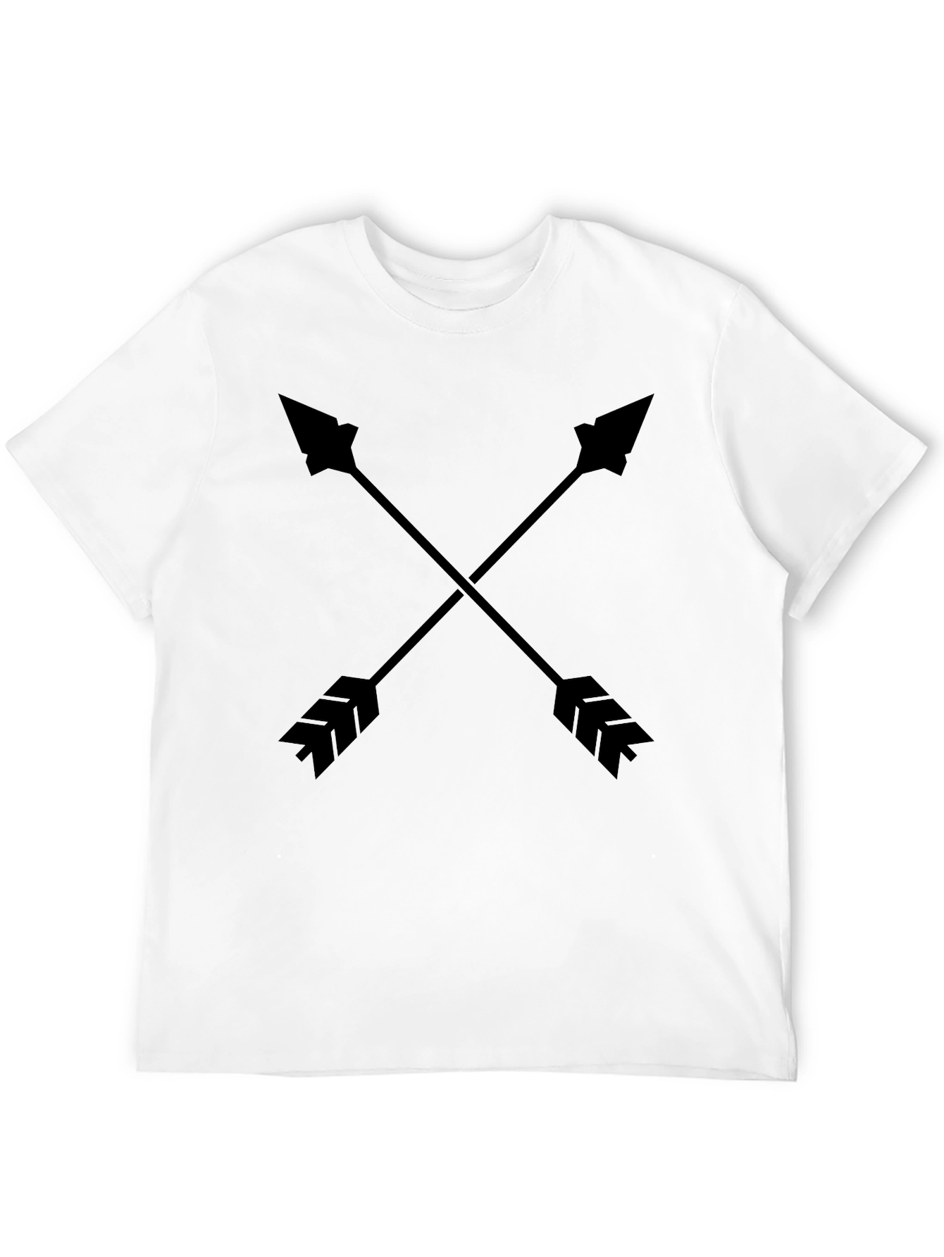 Crossed Arrows Graphic Tee - Black Cotton T-Shirt