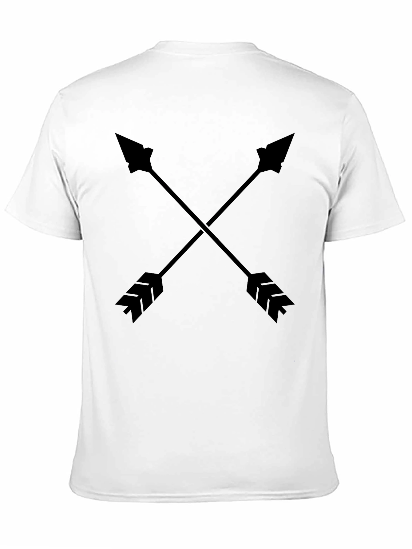 Crossed Arrows Graphic Tee - Black Cotton T-Shirt