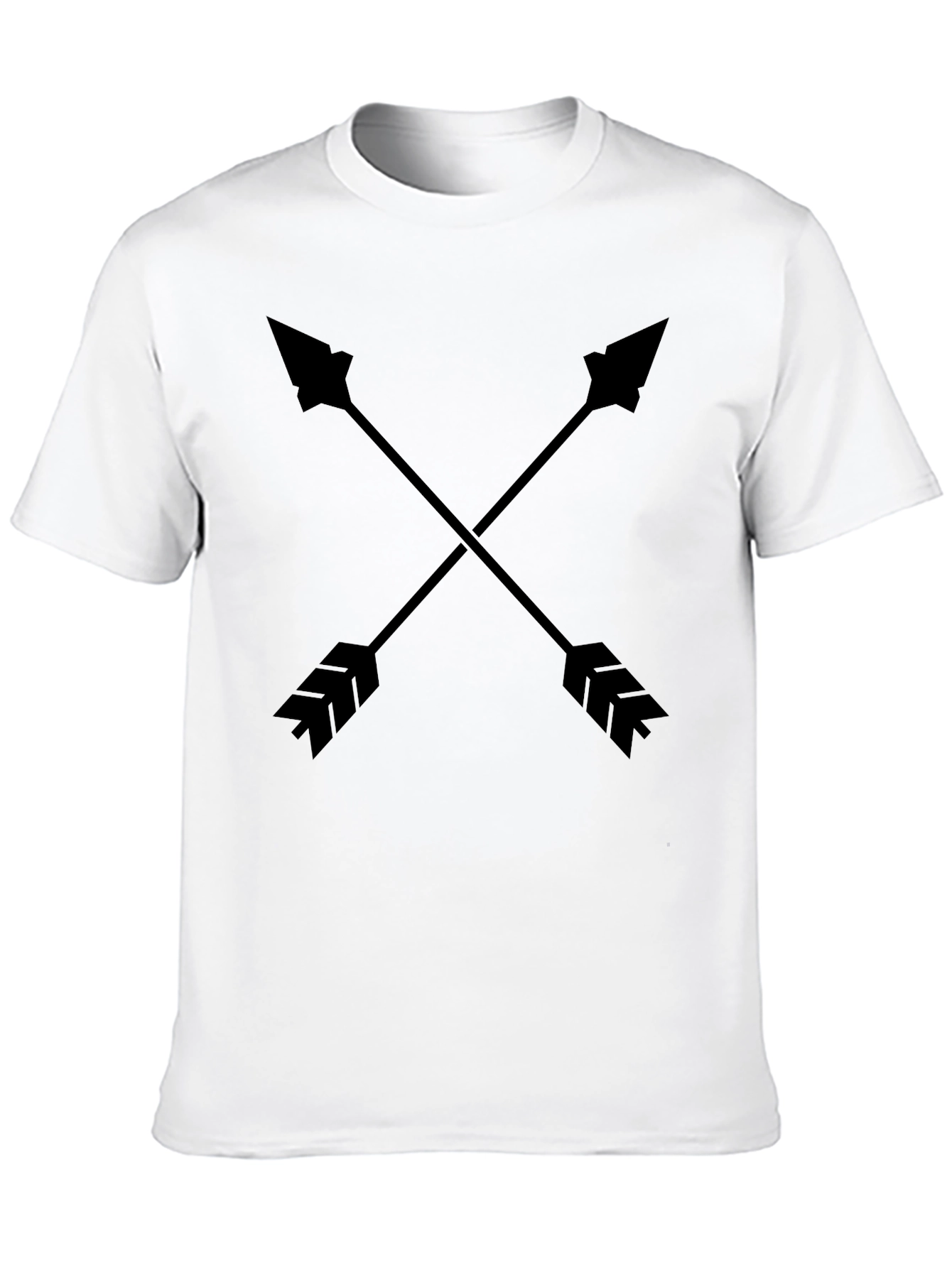 Crossed Arrows Graphic Tee - Black Cotton T-Shirt