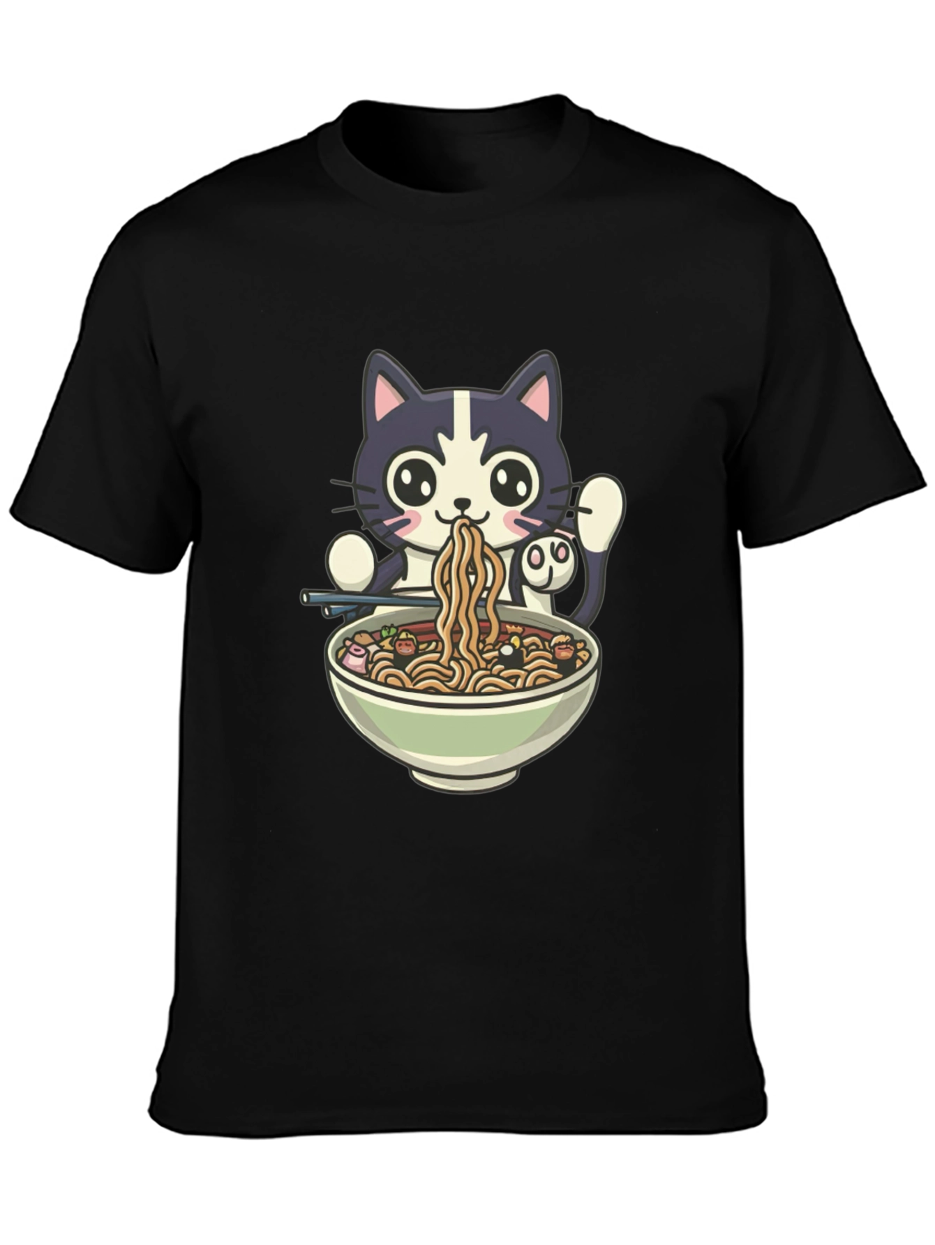 Cat Ramen T-Shirt - Cute Anime Style Tee