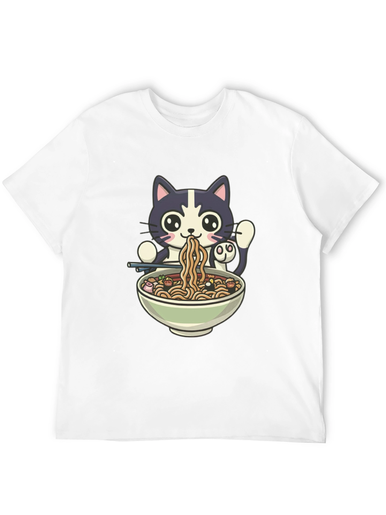 Cat Ramen T-Shirt - Cute Anime Style Tee