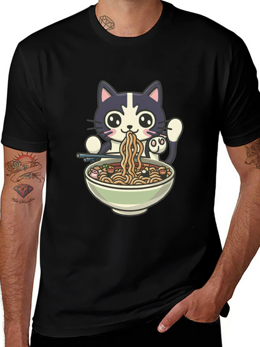 Cat Ramen T-Shirt - Cute Anime Style Tee