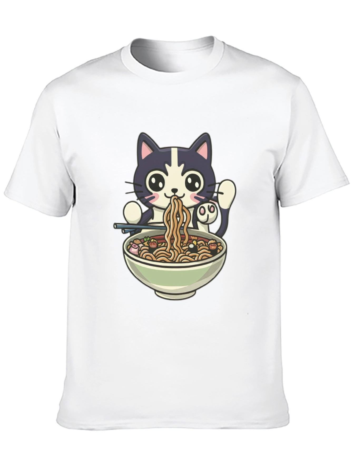 Cat Ramen T-Shirt - Cute Anime Style Tee