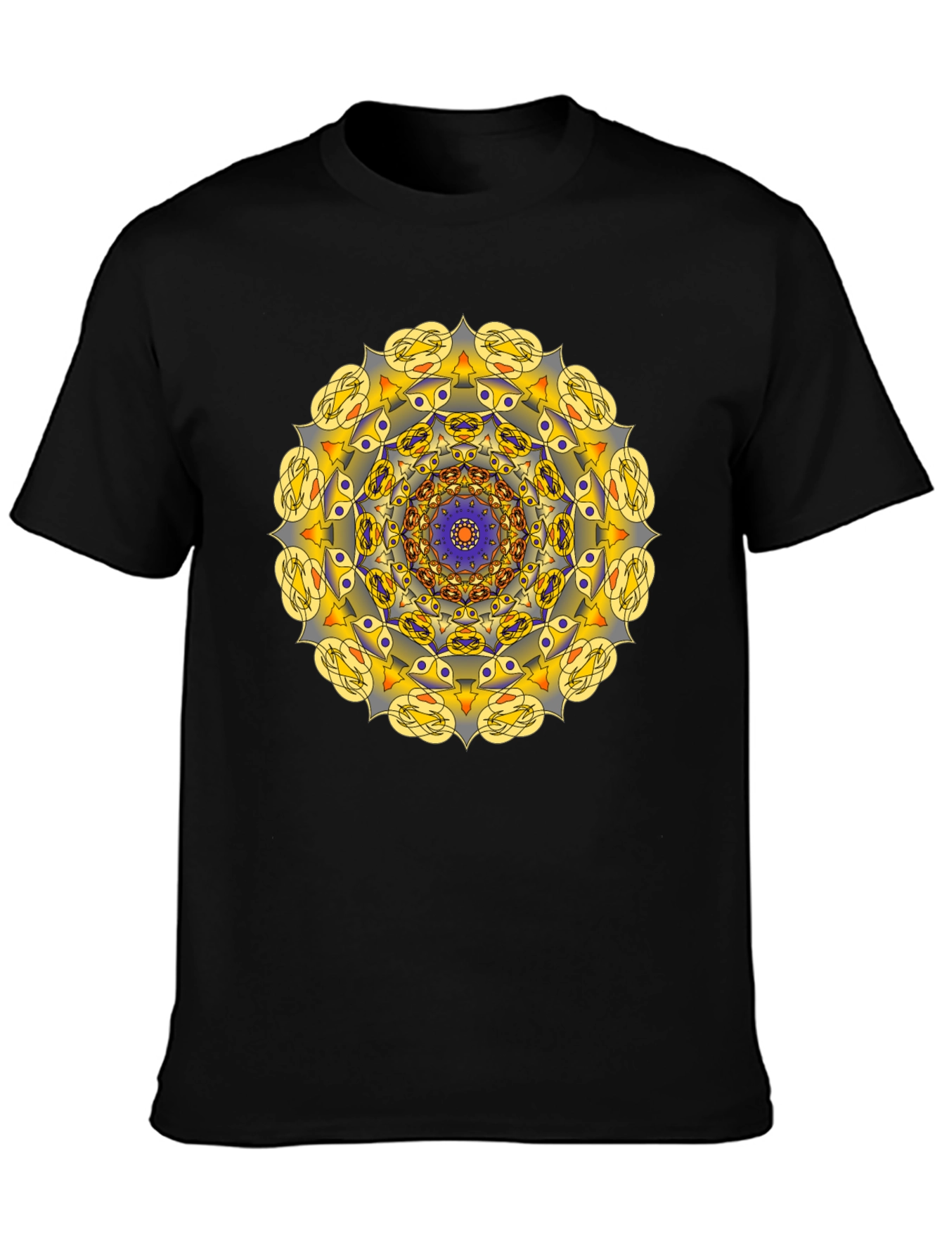 Mandala Graphic Print Black T-Shirt
