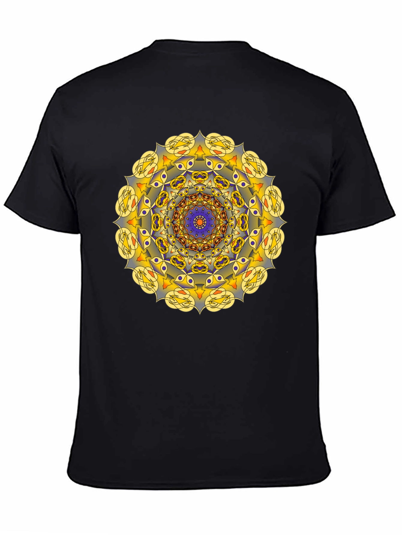 Mandala Graphic Print Black T-Shirt