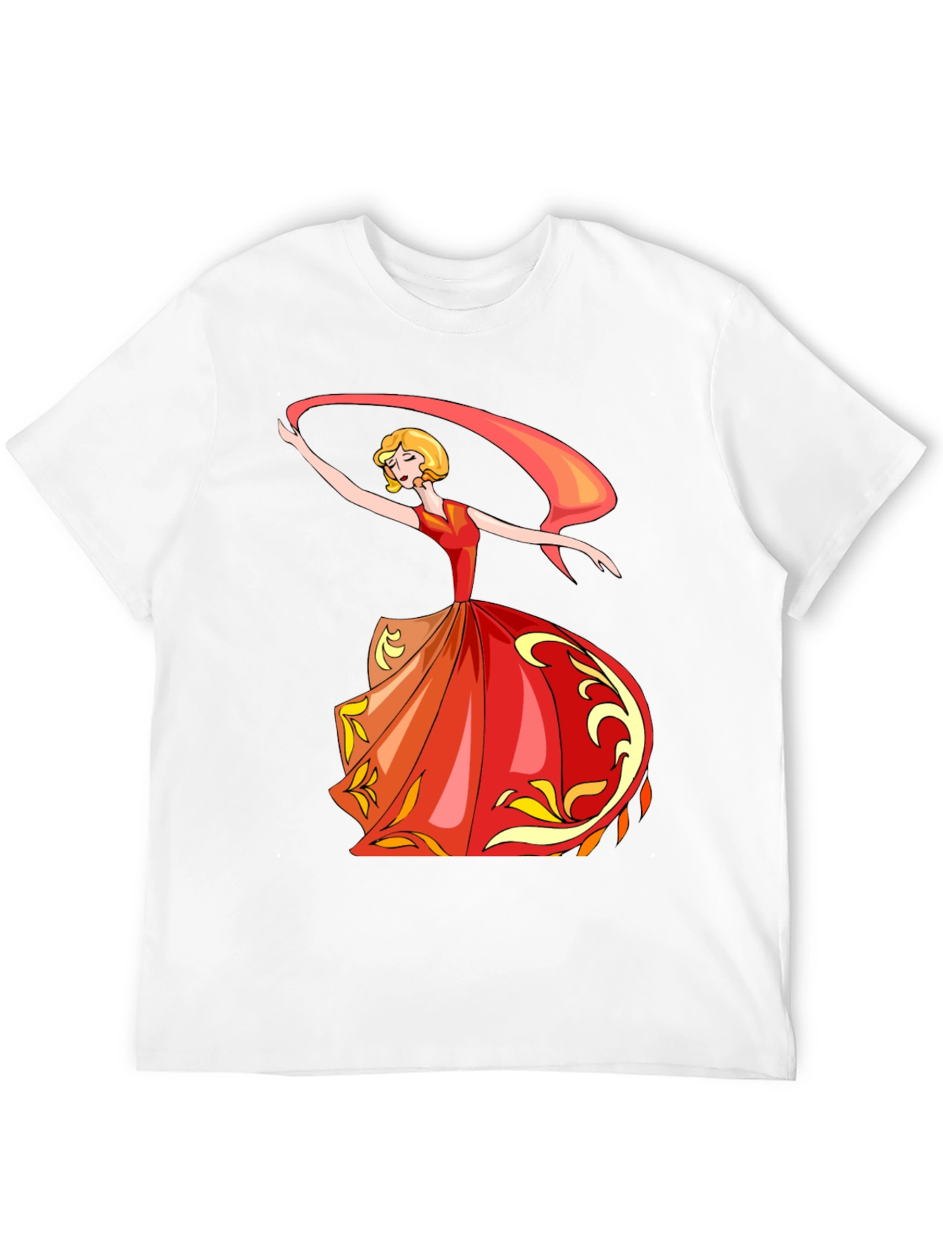 Elegant Dancer Graphic Black Tee